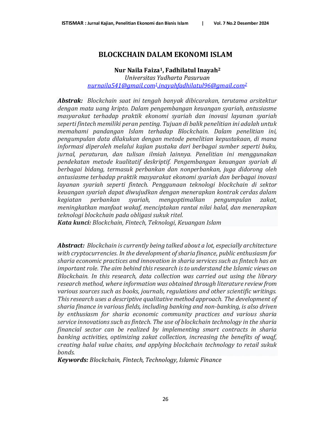 JURIS Blockchain dalam Ekonomi Islam