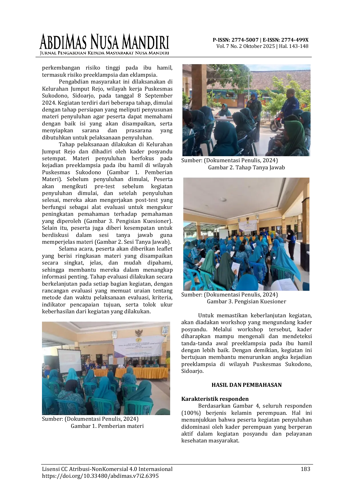 JURIS Penyuluhan Preeklampsi Pada Wanita Hamil Di Puskesmas Sukodono Sidoarjo