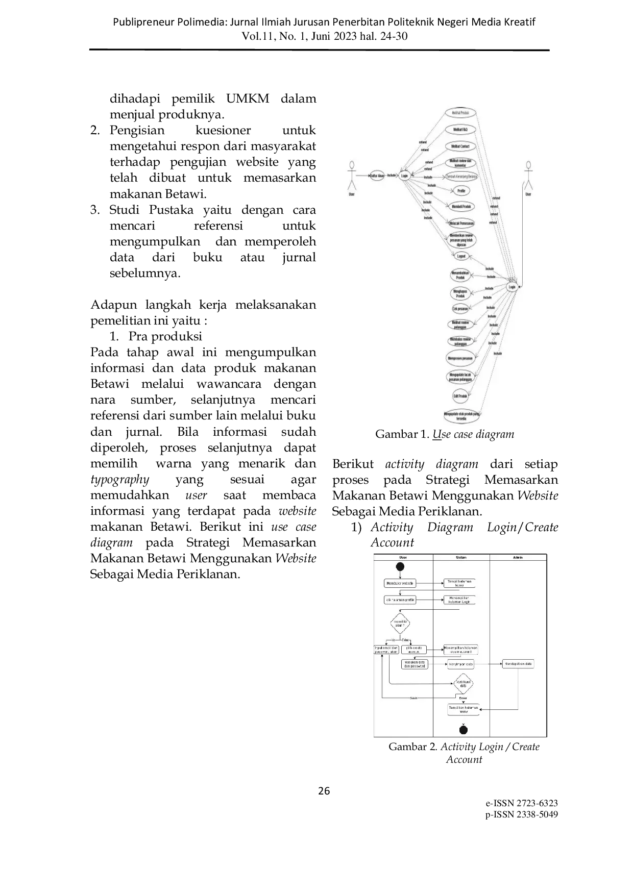 JURIS Betawi Food Marketing Strategy Using A Website As An Advertising Media