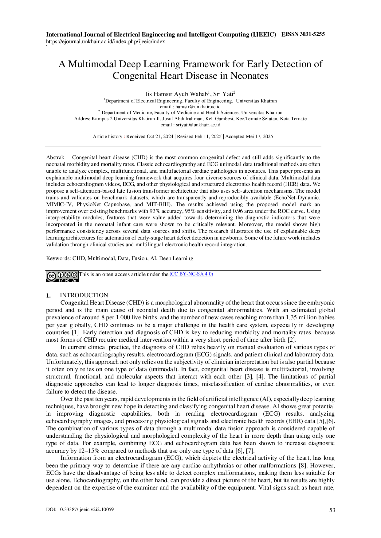 JURIS A Multimodal Deep Learning Framework for Early Detection of Congenital Heart Disease in Neonates