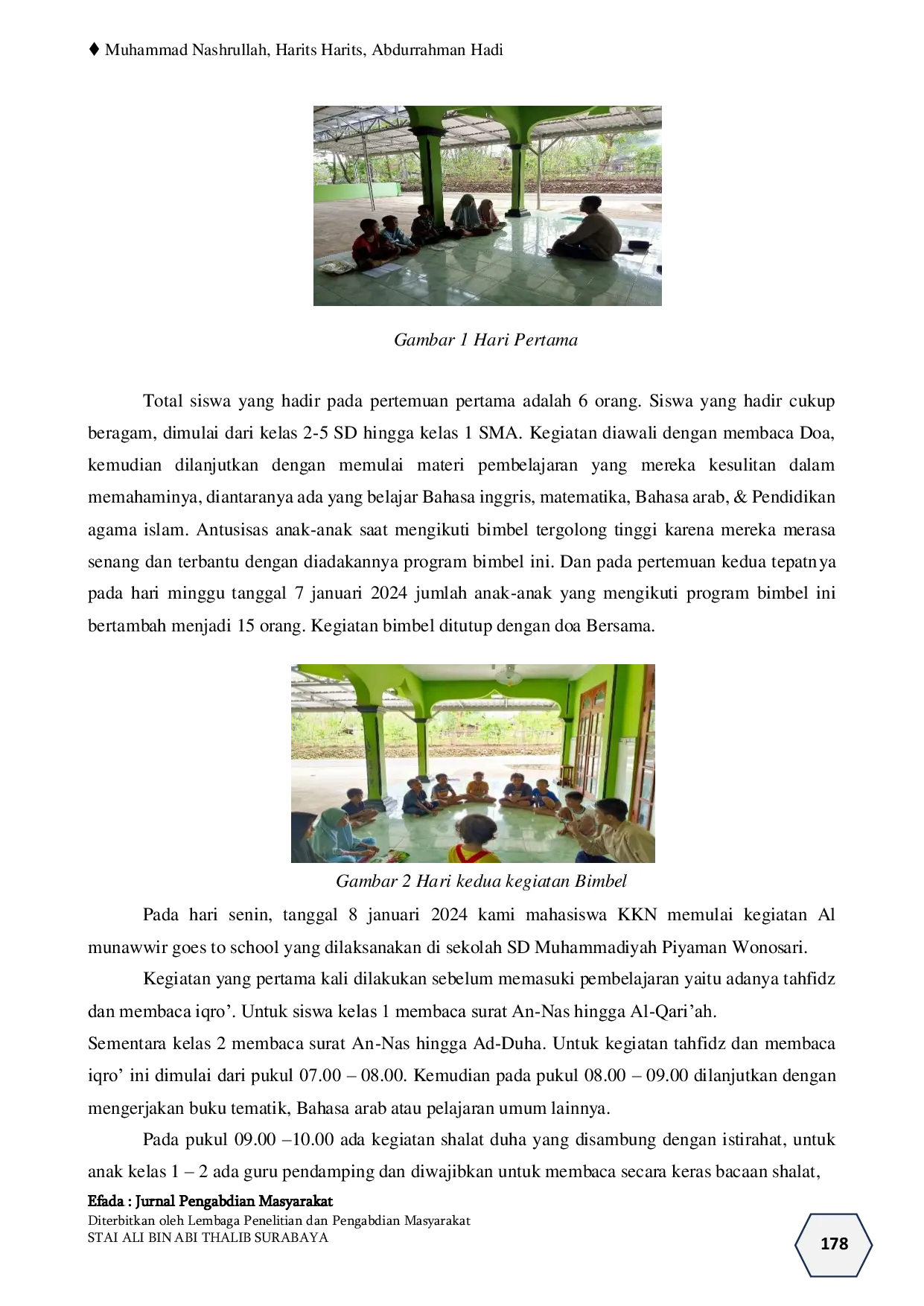 JURIS Pemberdayaan Masyarakat Melalui Peningkatan Kualitas Pendidikan di Desa Piyaman Kecamatan Wonosari Kabupaten Gunung Kidul Jawa Tengah