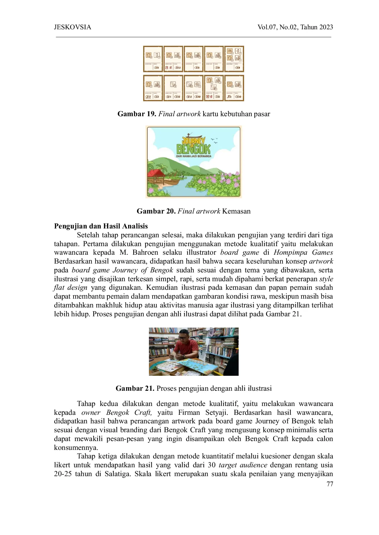 JURIS Journey of Bengok Board Game Artwork Design as Promotional Media for Bengok Craft Using Flat Design