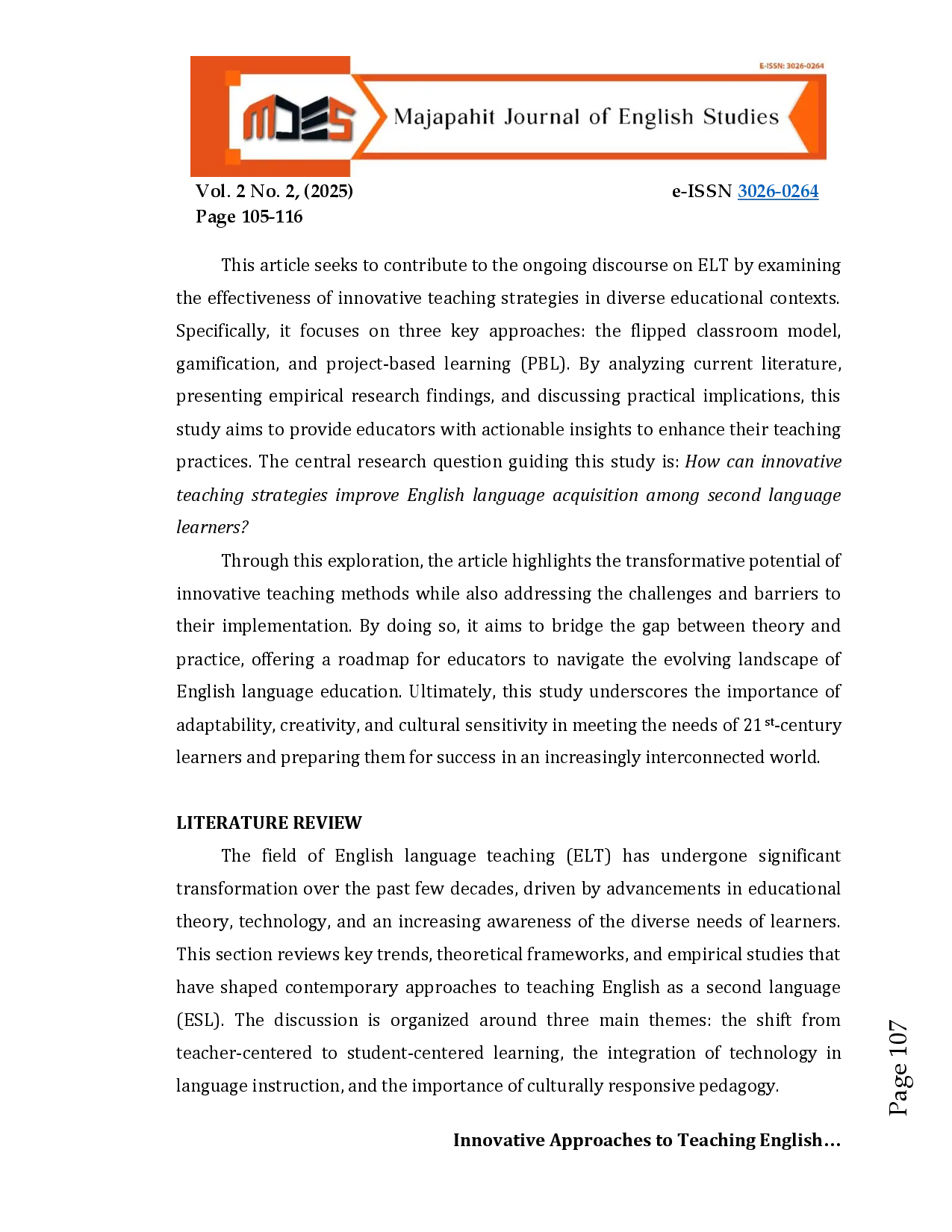 juris Innovative Approaches to Teaching English as a Second Language A Comprehensive Analysis