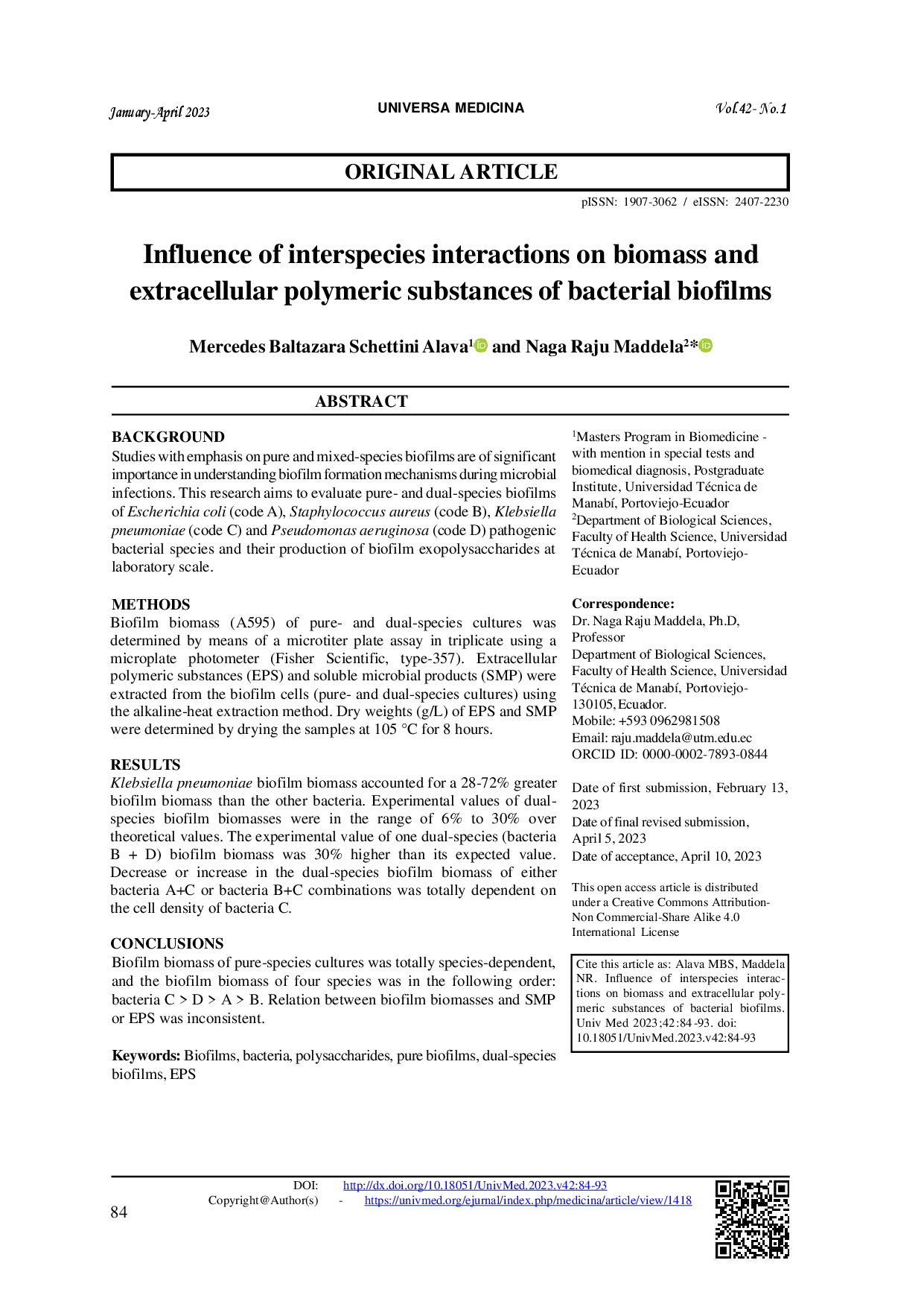 juris Influence of interspecies interactions on biomass and extracellular polymeric substances of bacterial biofilms