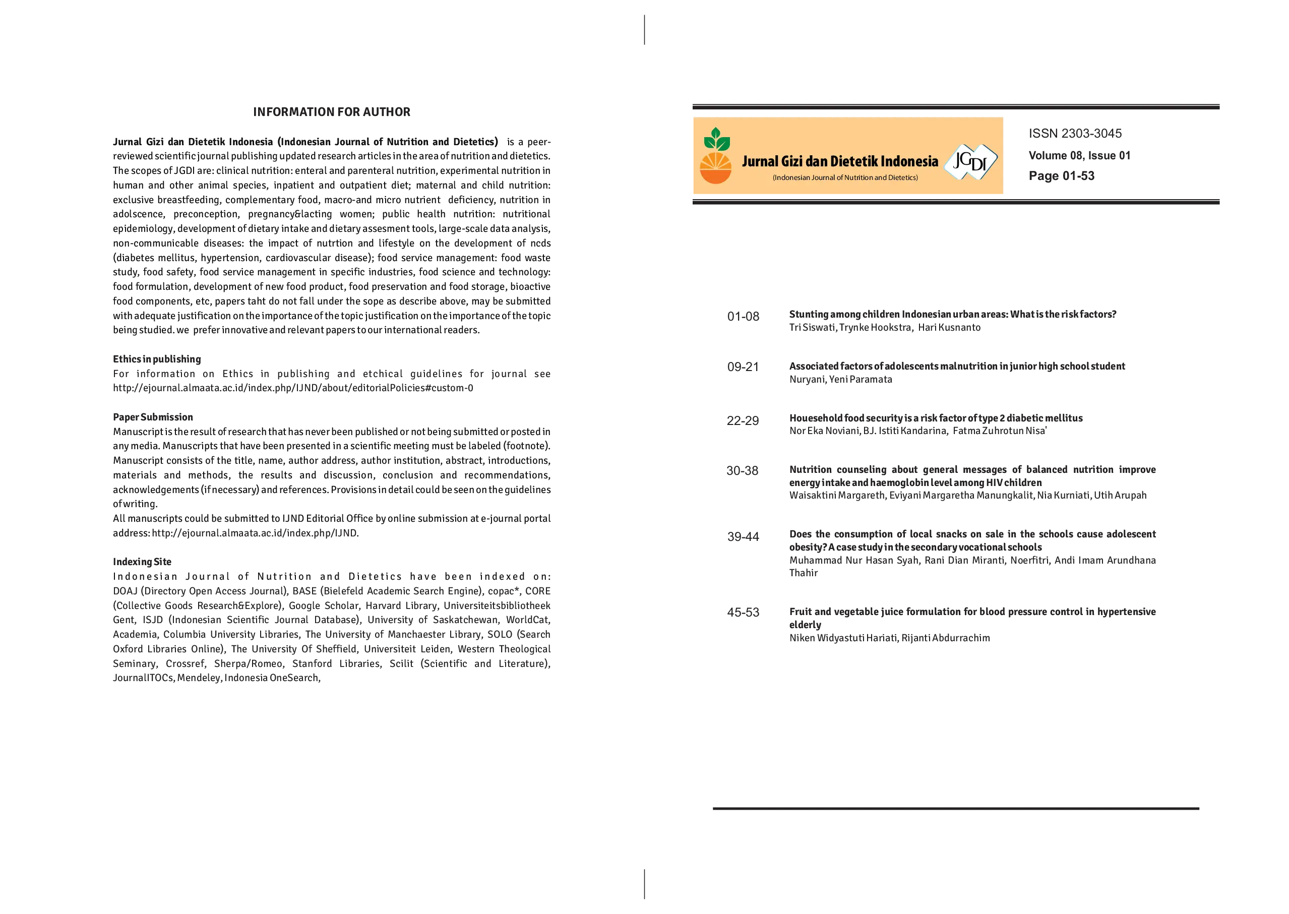 JURIS Stunting among children Indonesian urban areas What is the risk factors