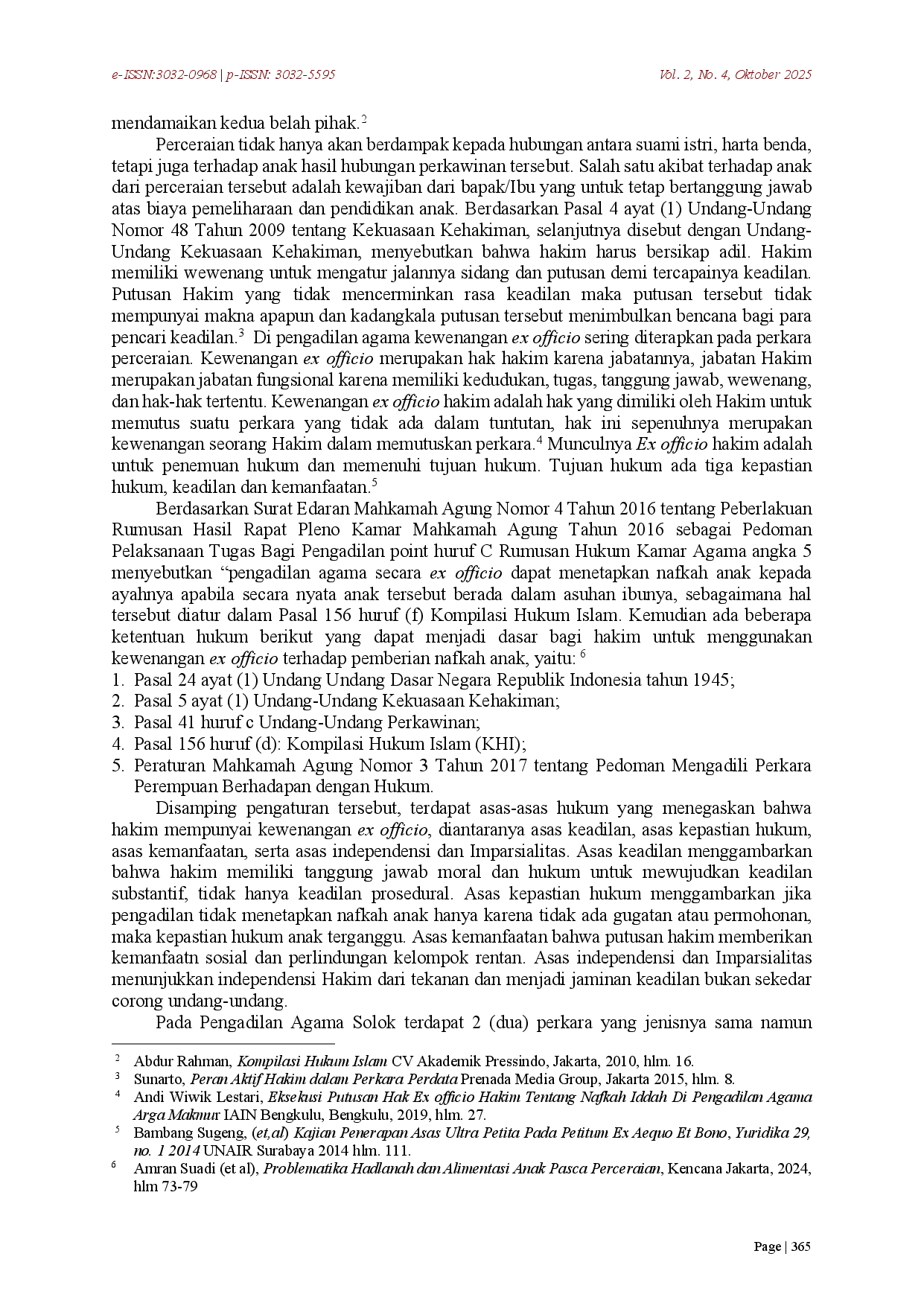 juris Disparitas Penggunaan Kewenangan Ex Officio Hakim Terhadap Pemberian Nafkah Anak Dalam Putusan Hakim Pada Pengadilan Agama Solok