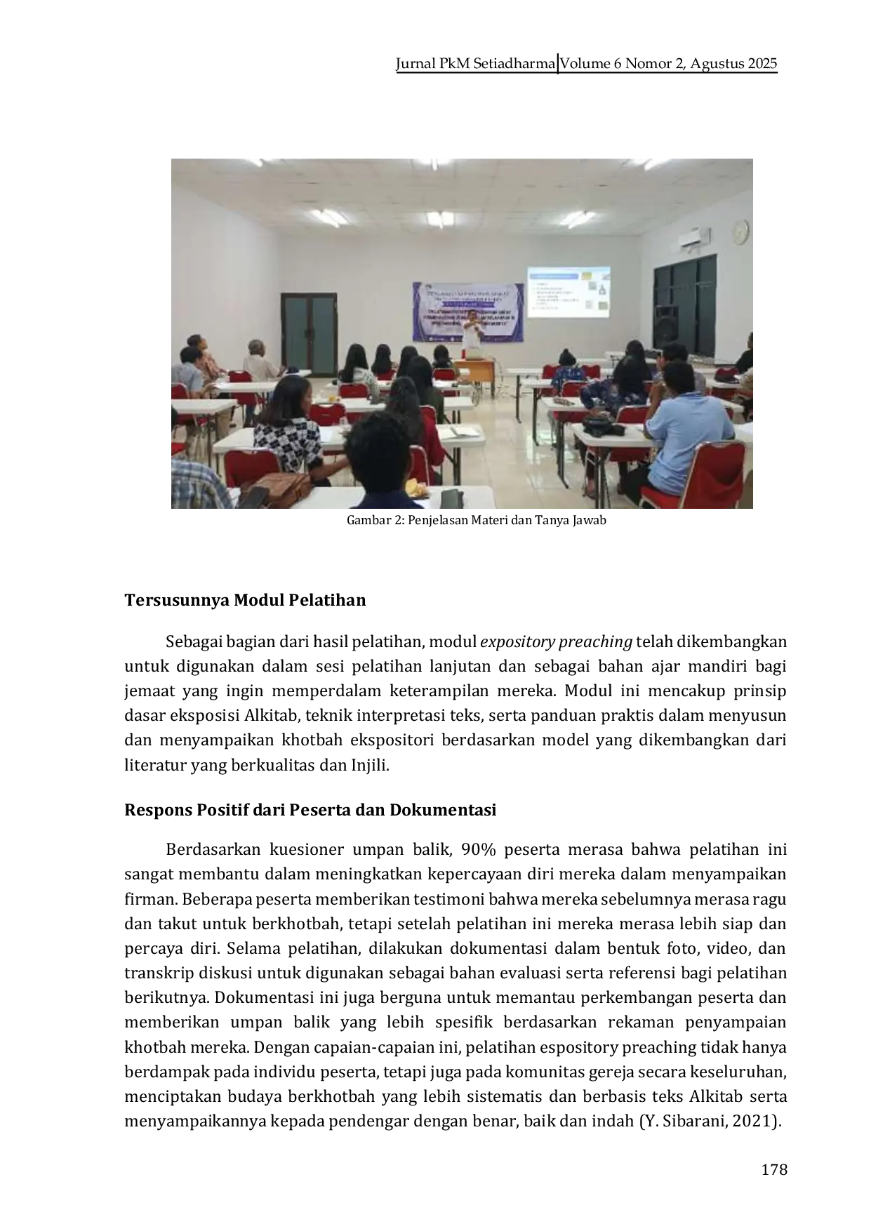 JURIS Pelatihan Expository Preaching sebagai Strategi Pemberdayaan Pelayan Jemaat di GPIBI Immanuel Worship Yogyakarta