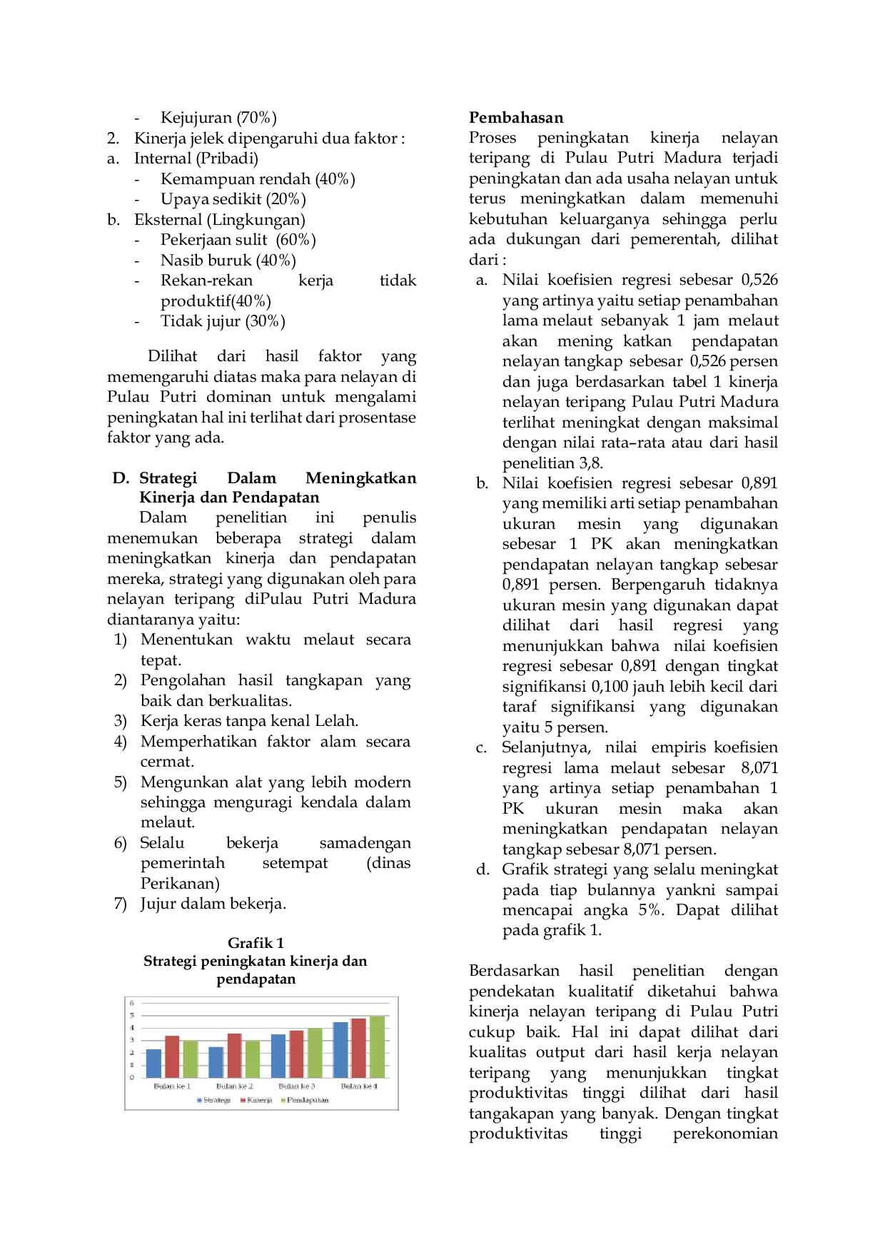 JURIS Kinerja Nelayan Teripang Dalam Meningkatkan Pendapatannya di Pulau Putri Kecamatan Raas Kabupaten Sumenep Madura Jawa Timur