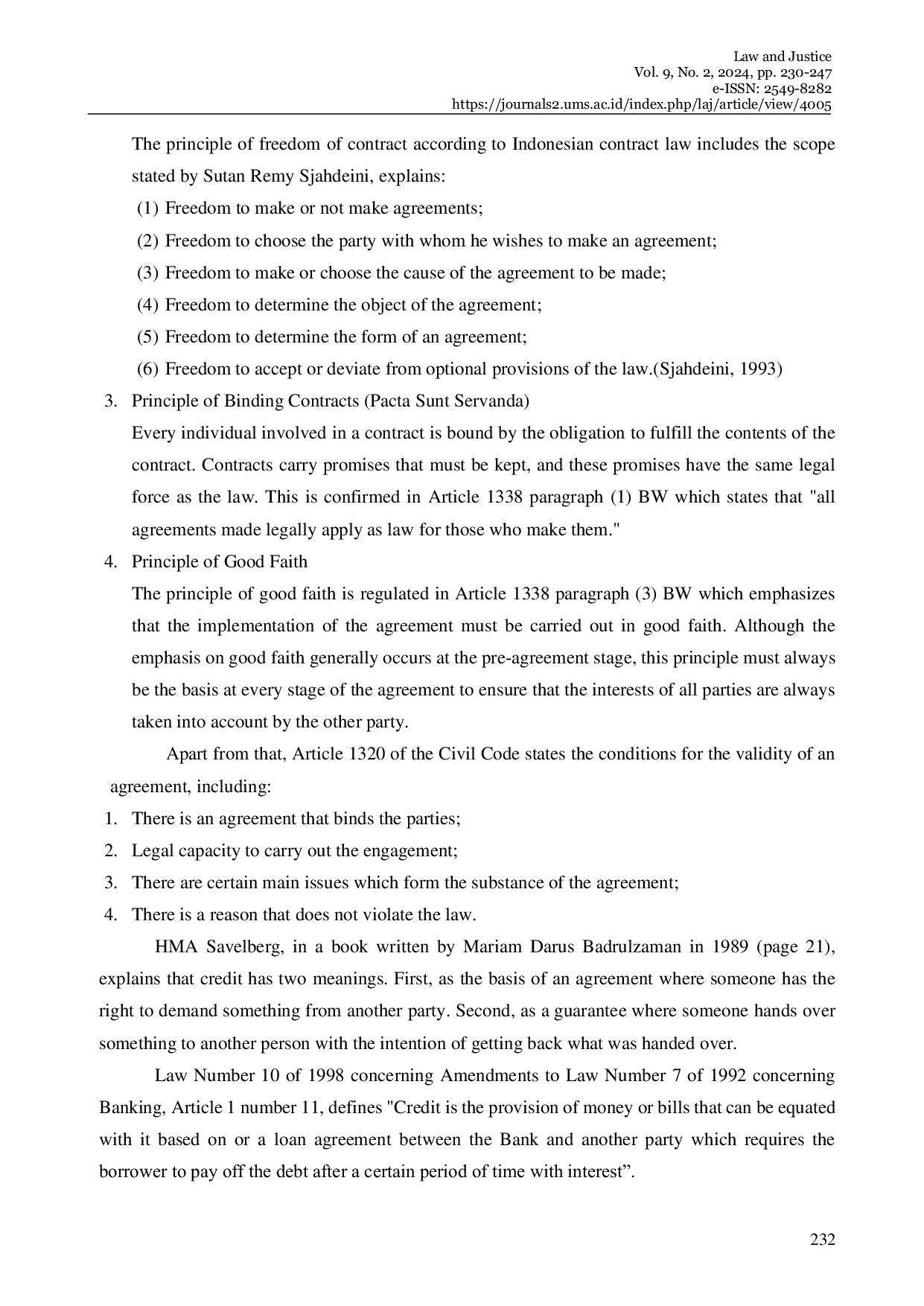 JURIS The Role of The Position of a Notary in Bank Credit Agreements