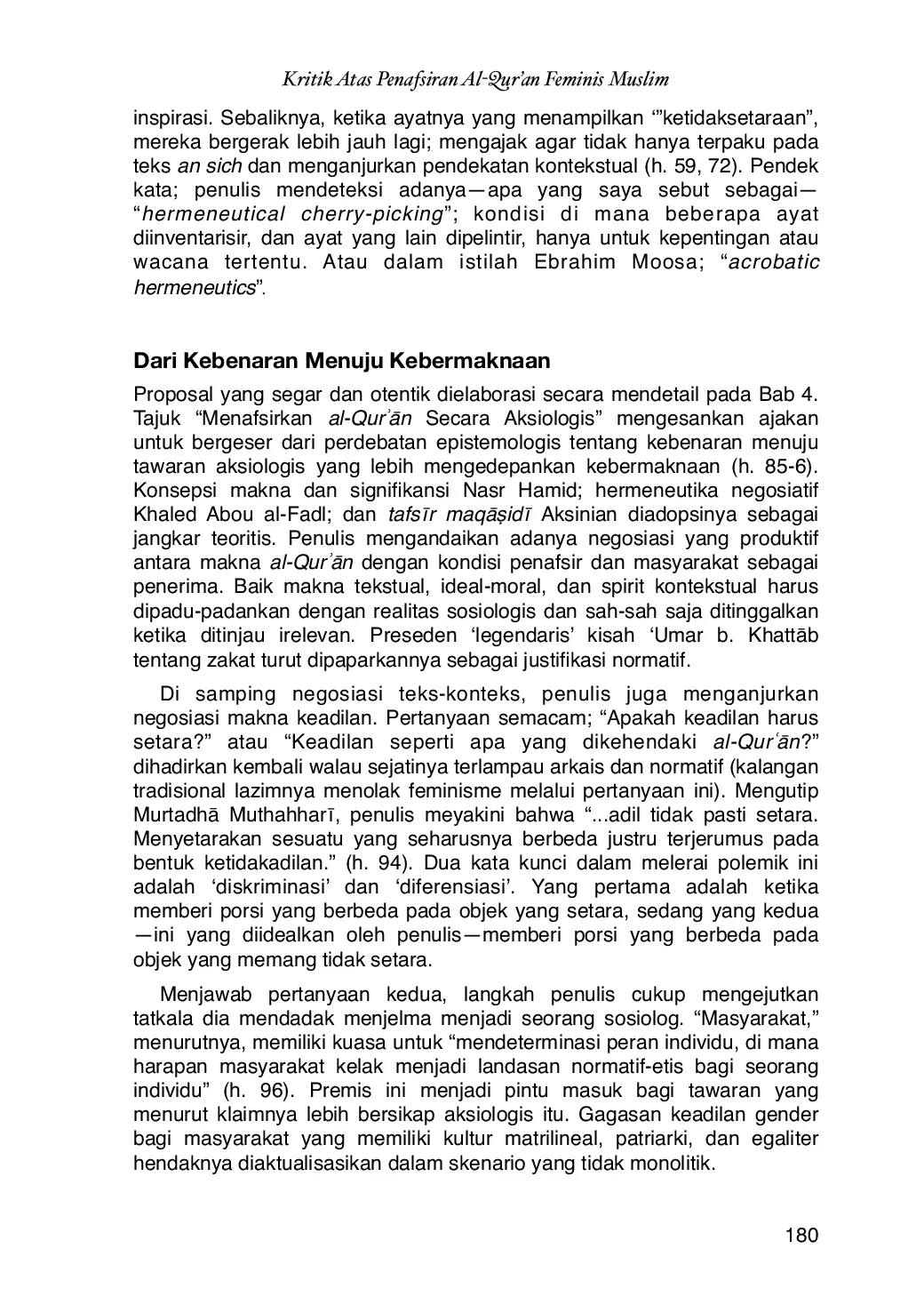 JURIS Kritik Atas Penafsiran Al Qur an Feminis Muslim Meninjau Ulang Keadilan Gender Al Qur an Menurut Feminis Muslim