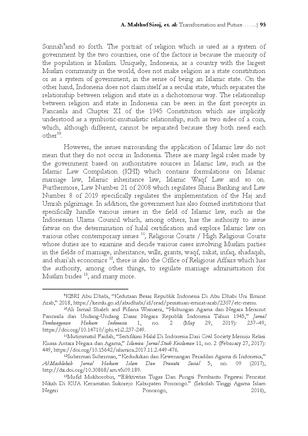 juris Transformation and Future Challenges of Islamic Law in Indonesia