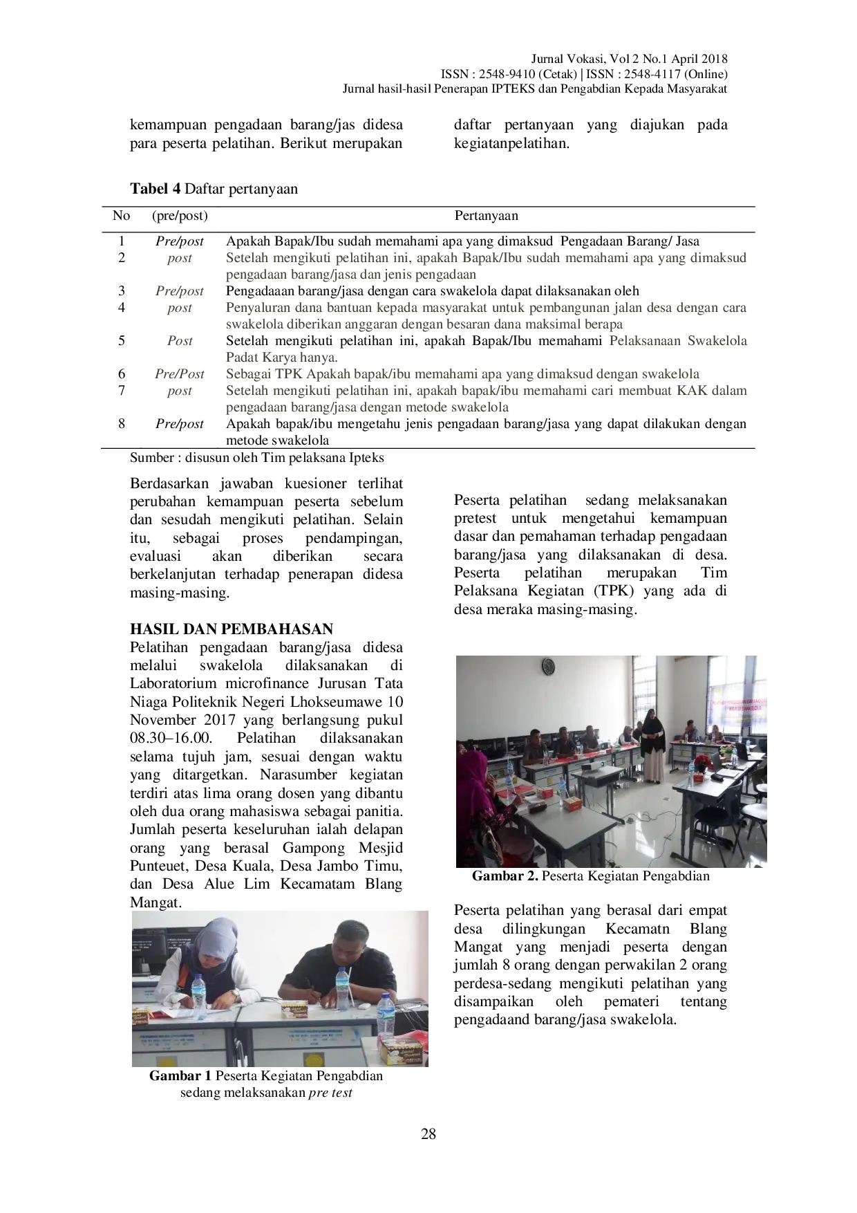 JURIS PELATIHAN PENGADAAN BARANG JASA DI DESA MELALUI SWAKELOLA