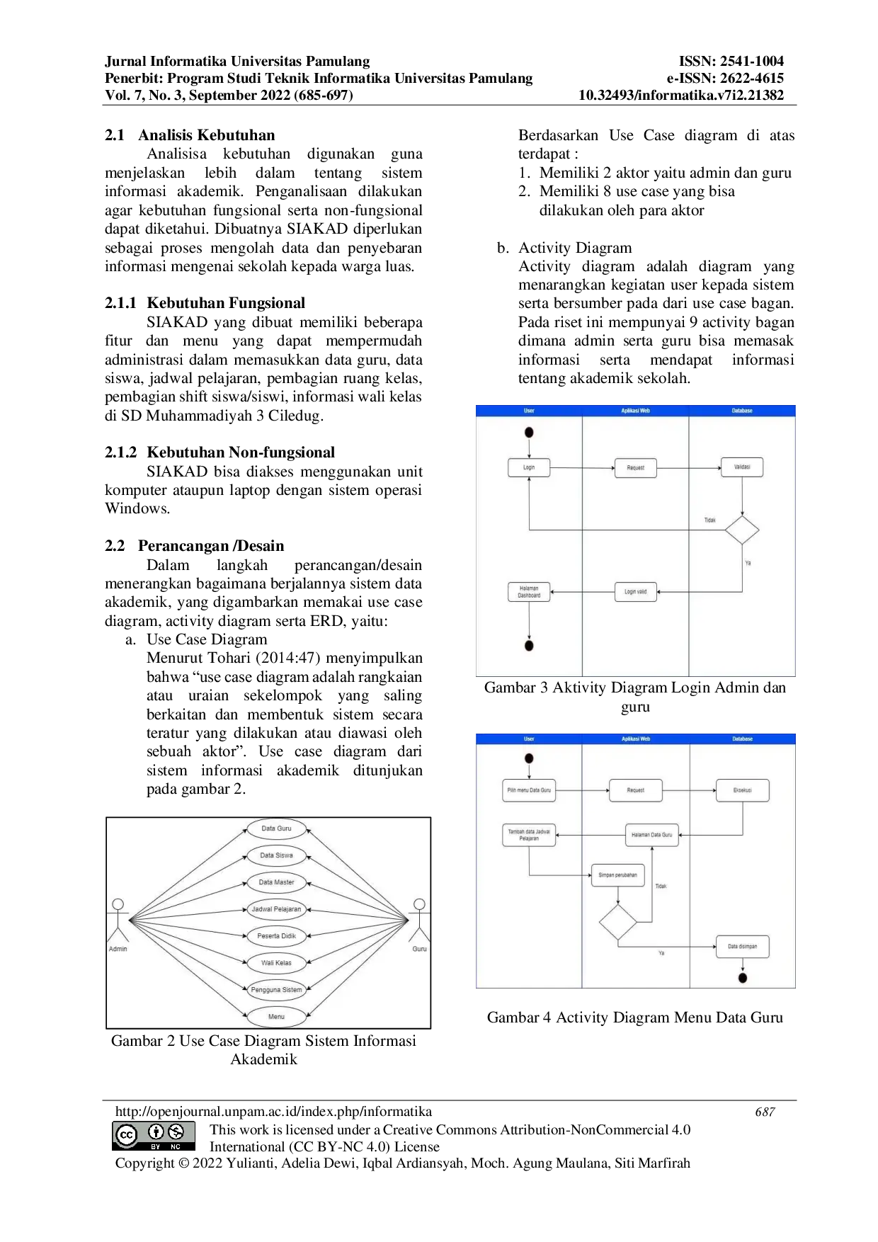 JURIS Perancangan Sistem Informasi Akademik Menggunakan Metode Waterfall Berbasis Web di SD Muhammadiyah 3 Ciledug