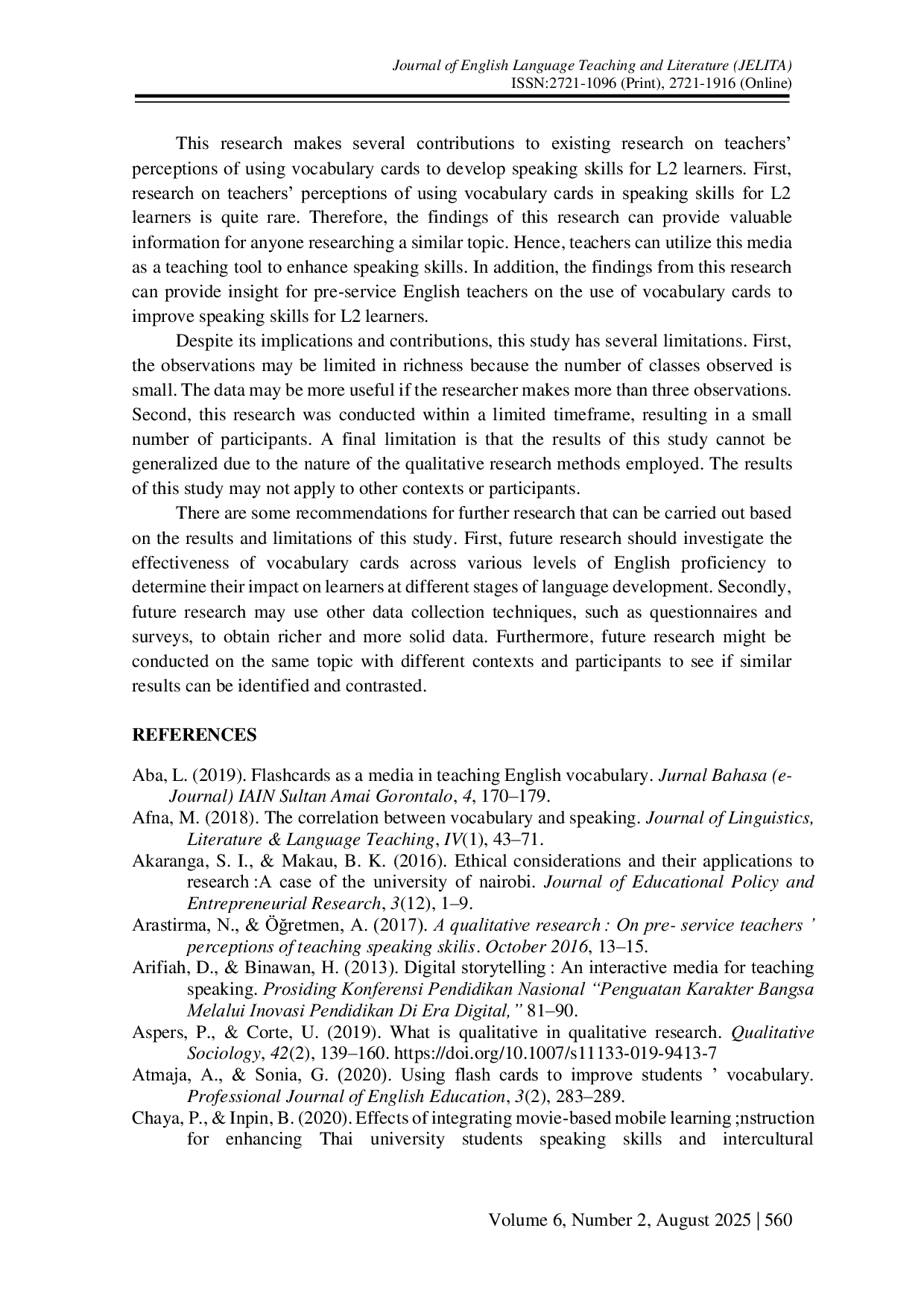 JURIS Engaging L2 Learners Exploring Teachers Perceptions of Vocabulary Cards