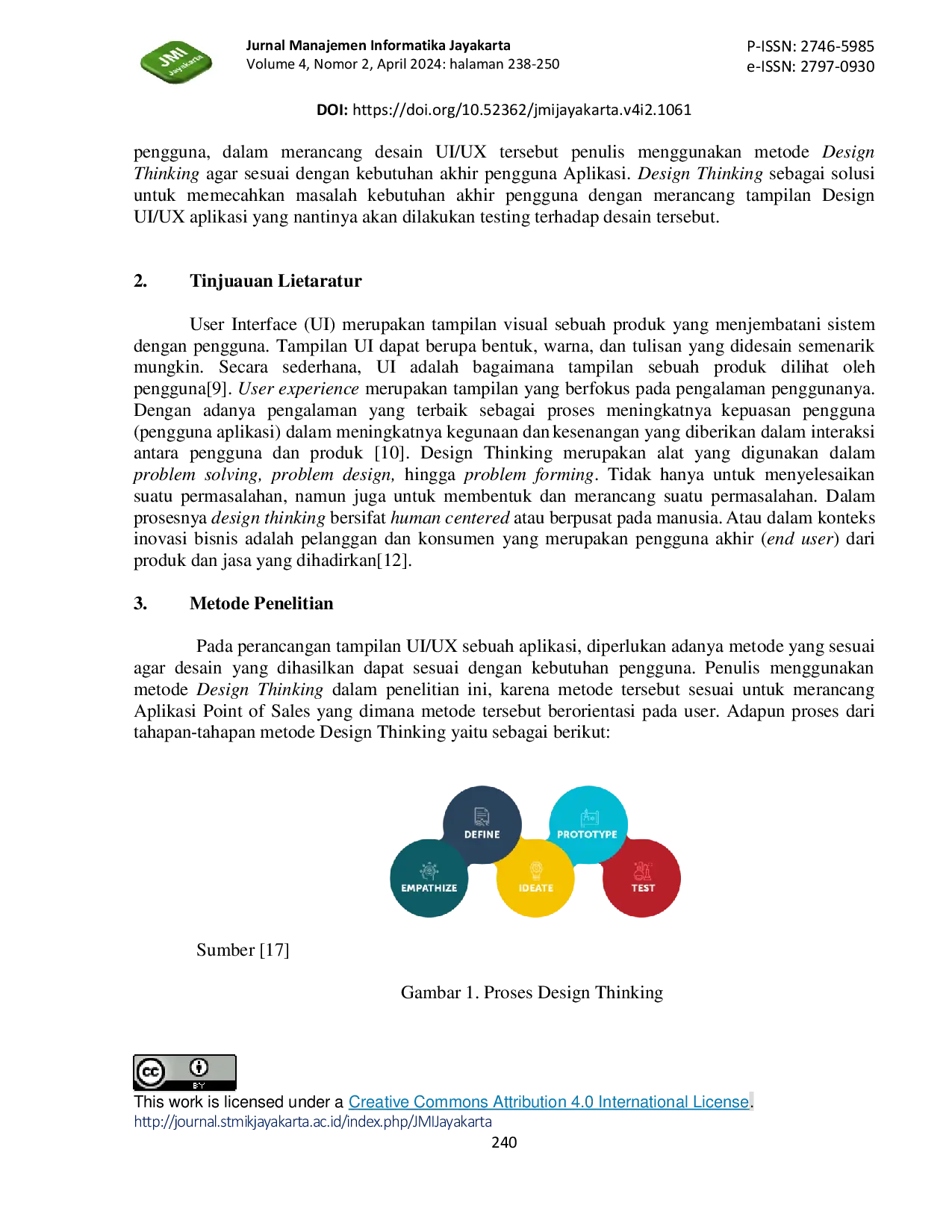 JURIS Analisa Design Ui Ux Point Of Sales Berbasis Web Pada Raja Samudra Popok Menggunakan Metode Design Thinking