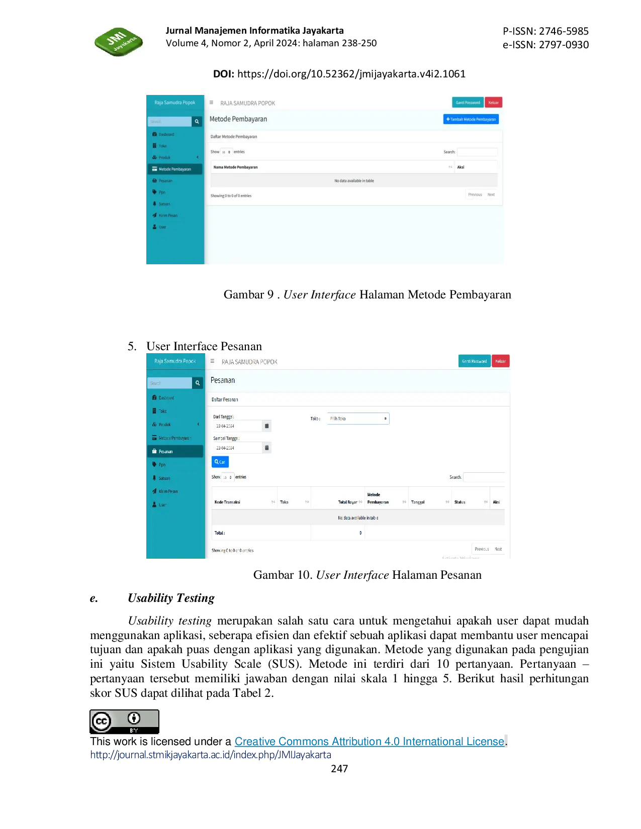 JURIS Analisa Design Ui Ux Point Of Sales Berbasis Web Pada Raja Samudra Popok Menggunakan Metode Design Thinking