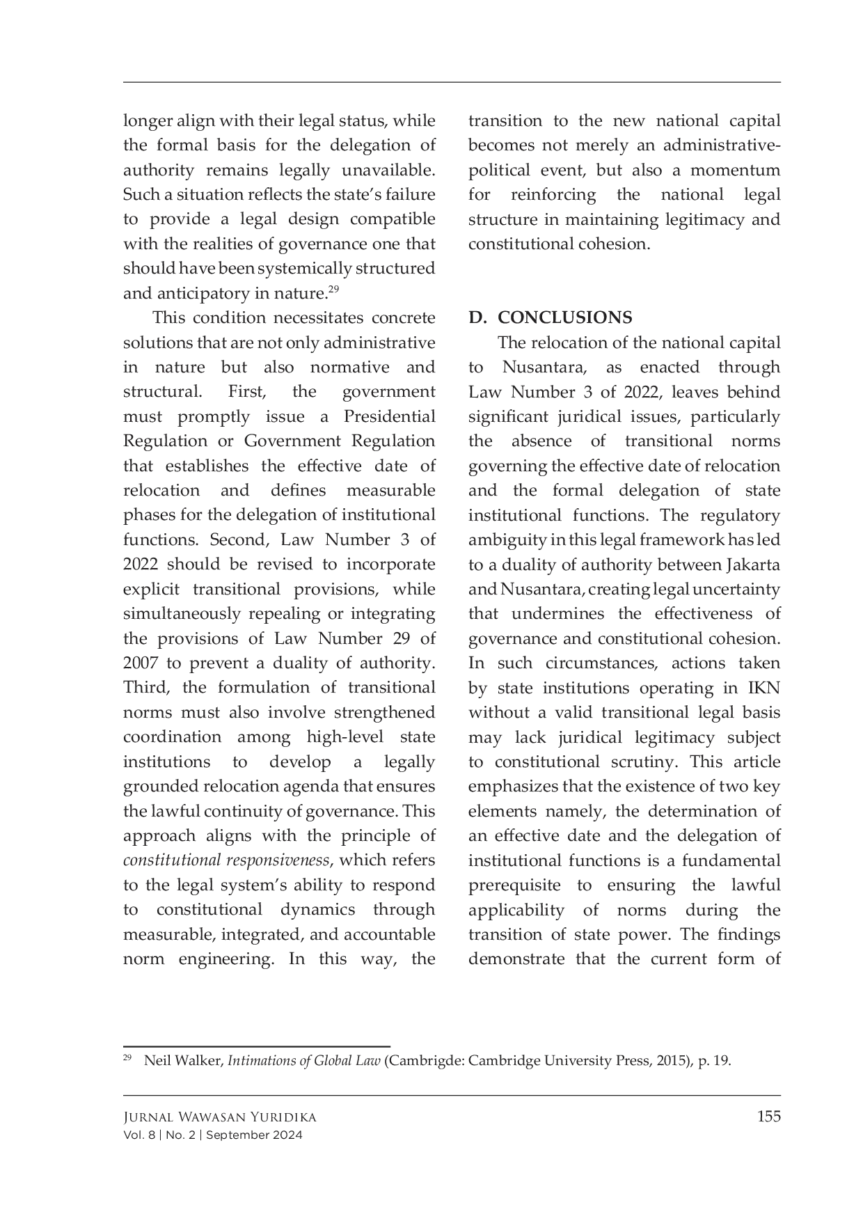 JURIS Normative Gaps in Indonesia s Capital Relocation Constitutional Implications of State Function Transition to Nusantara