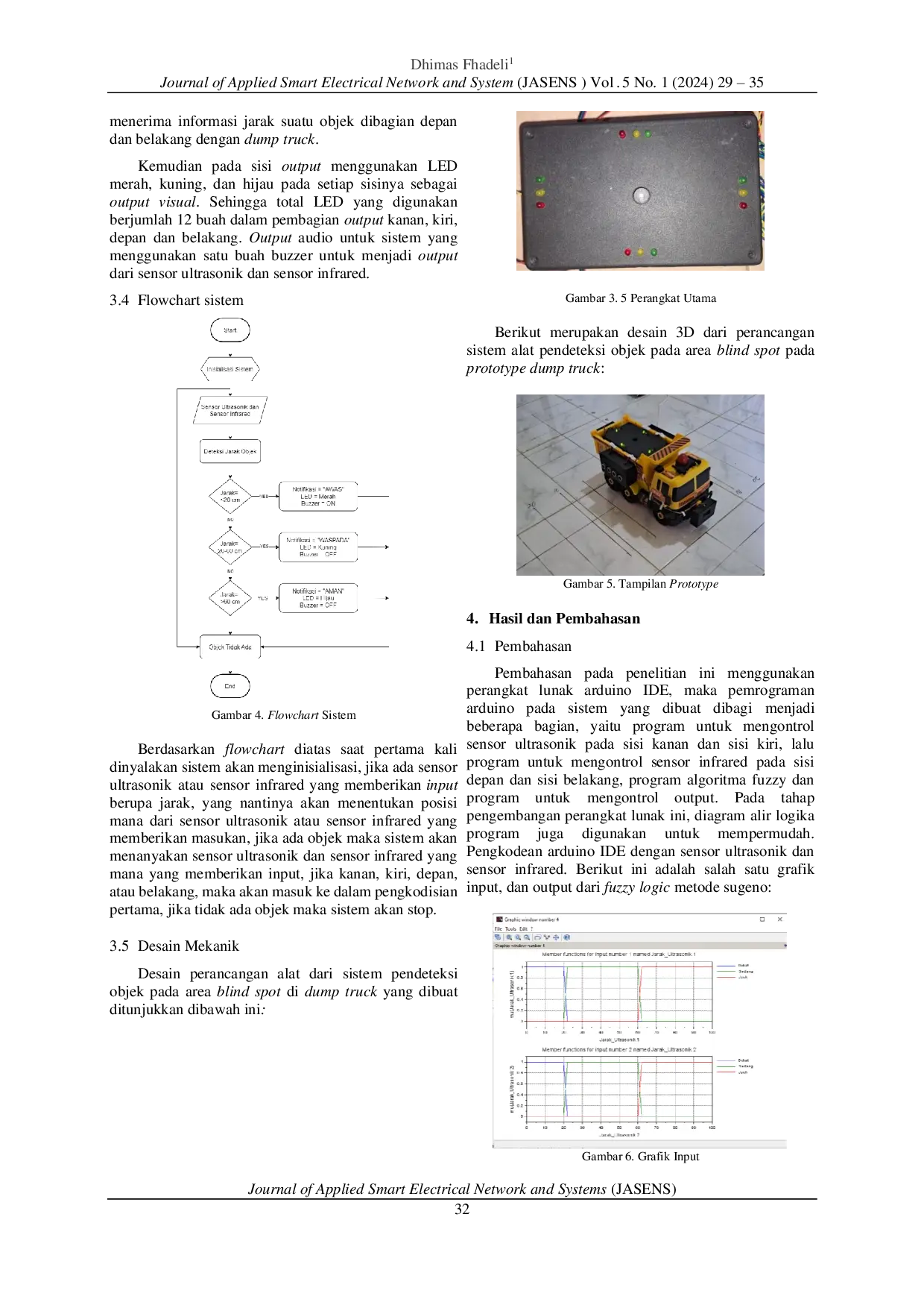 JURIS Alat Sistem Pendeteksi Area Blind Spot Dengan Prototype Kendaraan Dump Truck