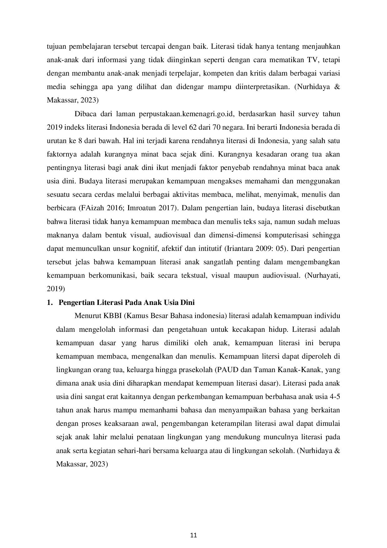 JURIS Menumbuhkan Minat Literasi Pada Anak Usia Dini Melalui Kegiatan Bertutur Kitab Suci