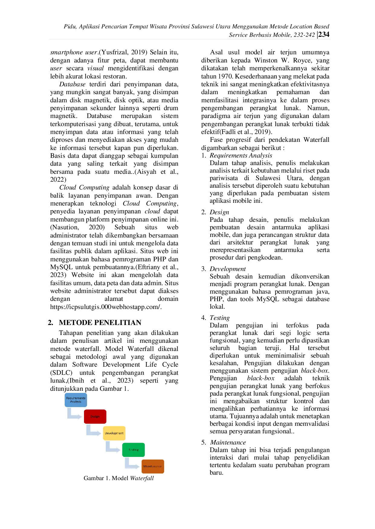 JURIS APLIKASI PENCARIAN TEMPAT WISATA PROVINSI SULAWESI UTARA MENGGUNAKAN METODE LOCATION BASED SERVICE BERBASIS MOBILE