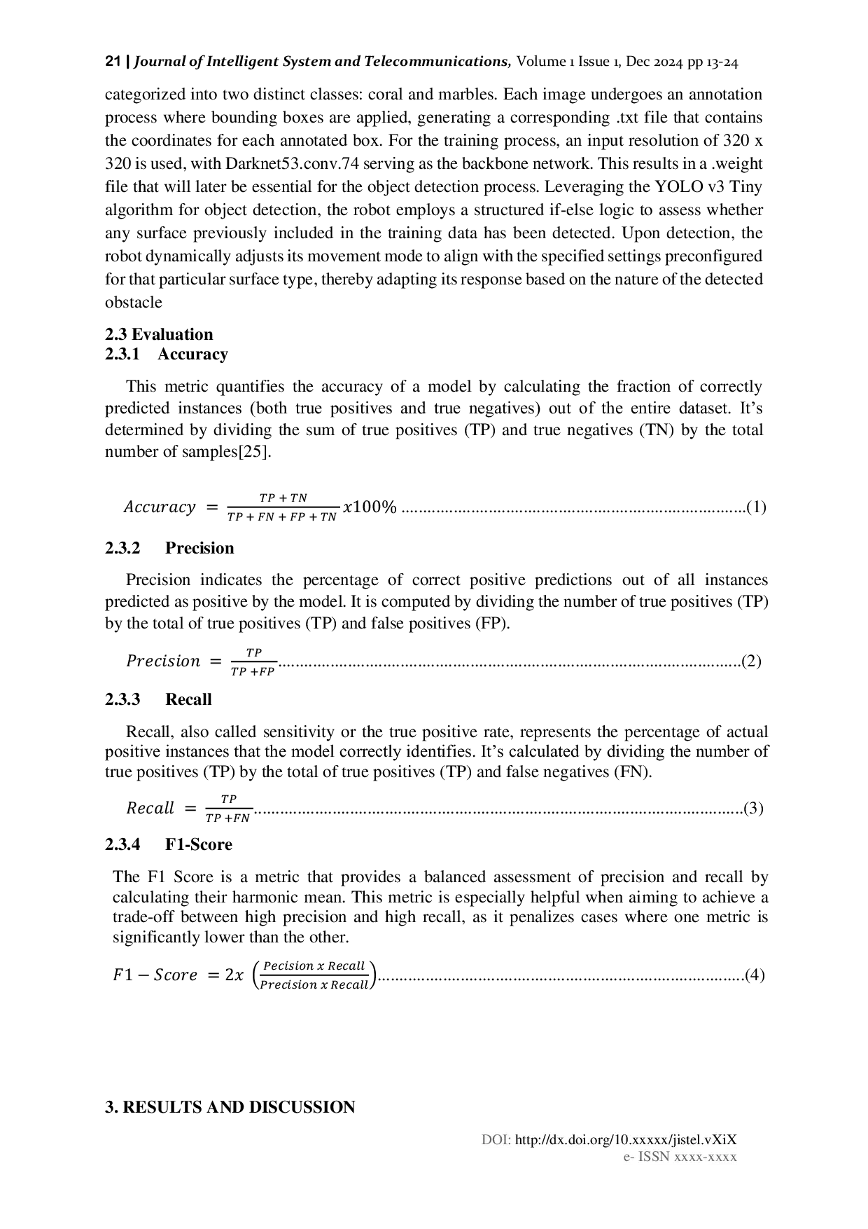 JURIS Surface Detection for Quadruped Robot Using YOLO V3 Tiny