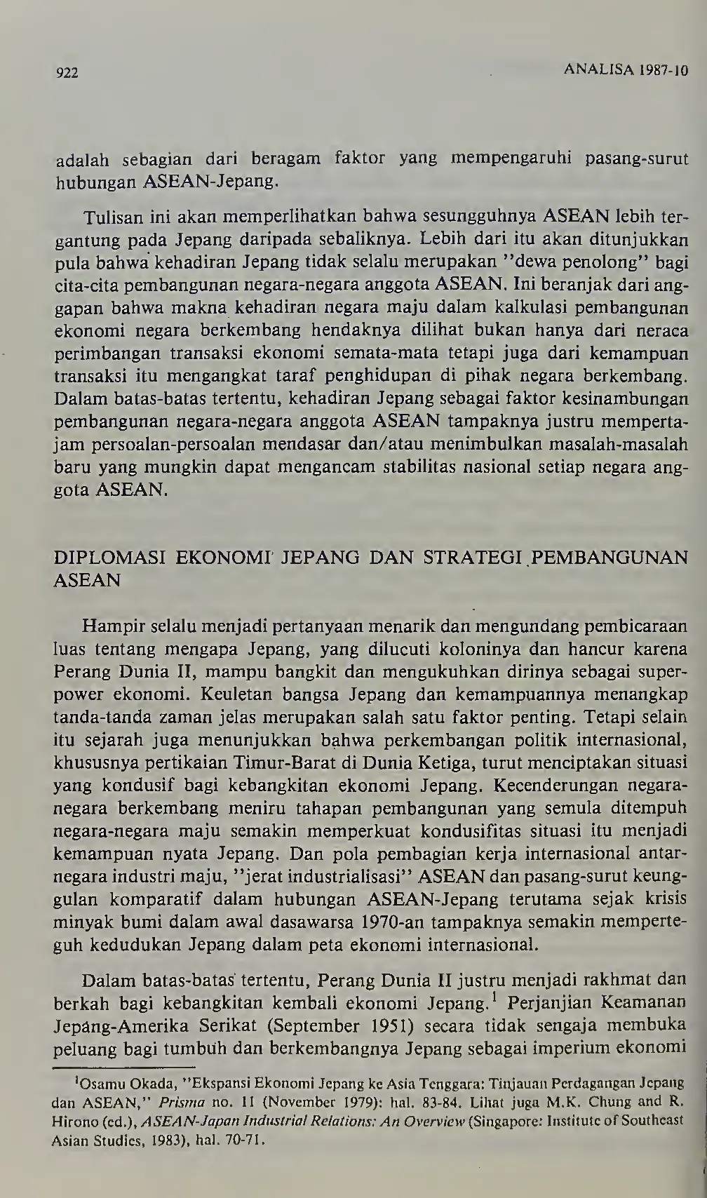 JURIS Dinamika Ekonomi dan Politik Hubungan ASEAN Jepang