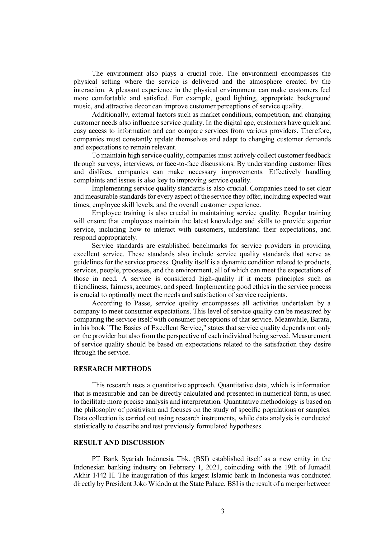 JURIS The Effect of Customer Service Quality on Customer Satisfaction of Indonesian Syariah Bank