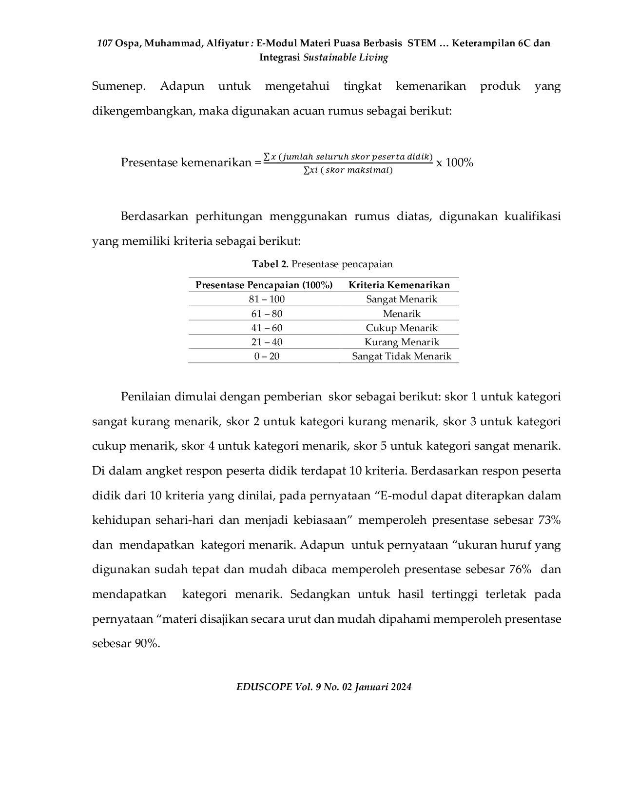 JURIS E Modul Materi Puasa Berbasis STEM Untuk Meningkatkan Keterampilan 6C dan Integrasi Sustainable Living