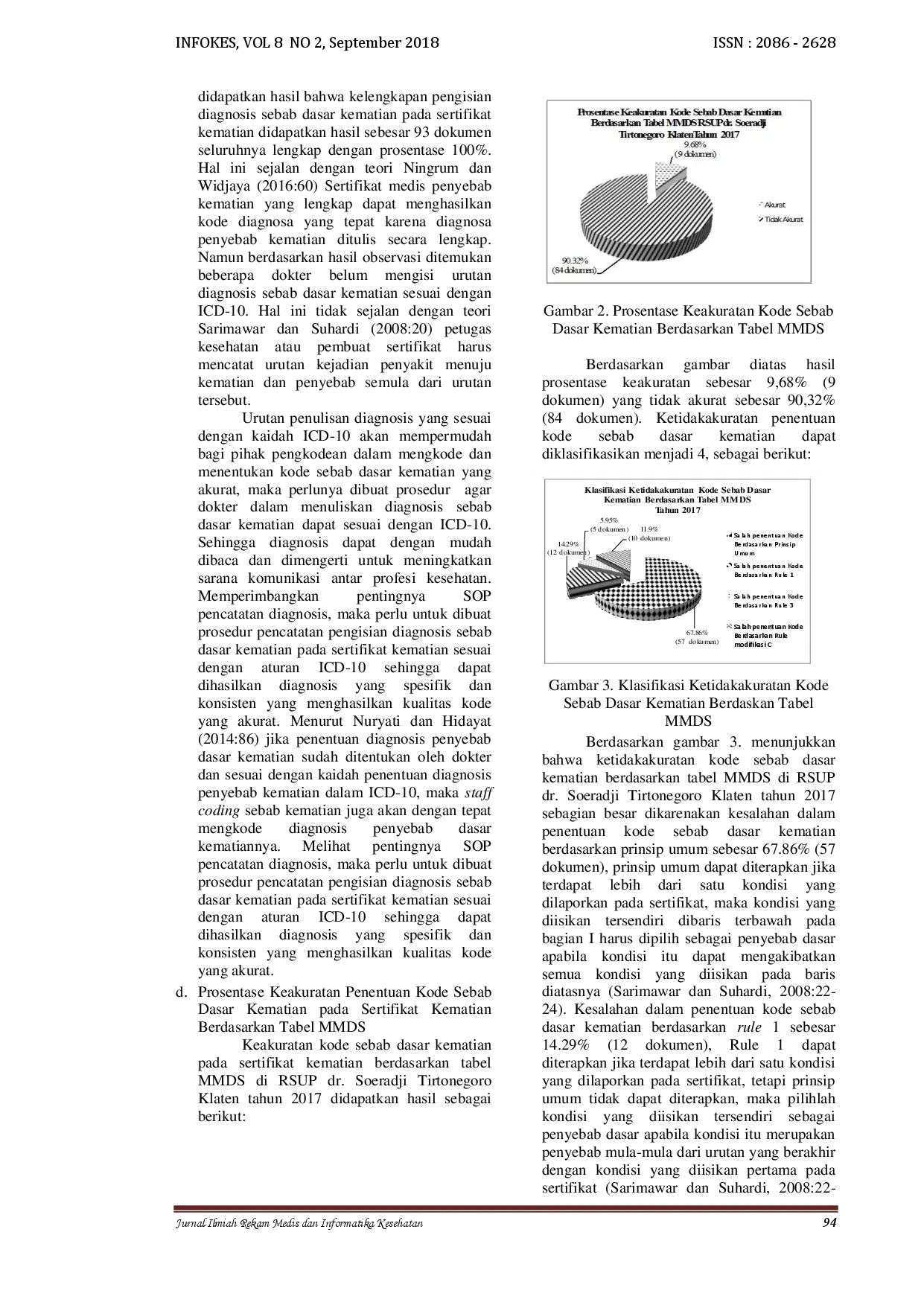 juris TINJAUAN KEAKURATAN KODE SEBAB DASAR KEMATIAN PADA SERTIFIKAT KEMATIAN DI RSUP dr SOERADJI TIRTONEGORO KLATEN