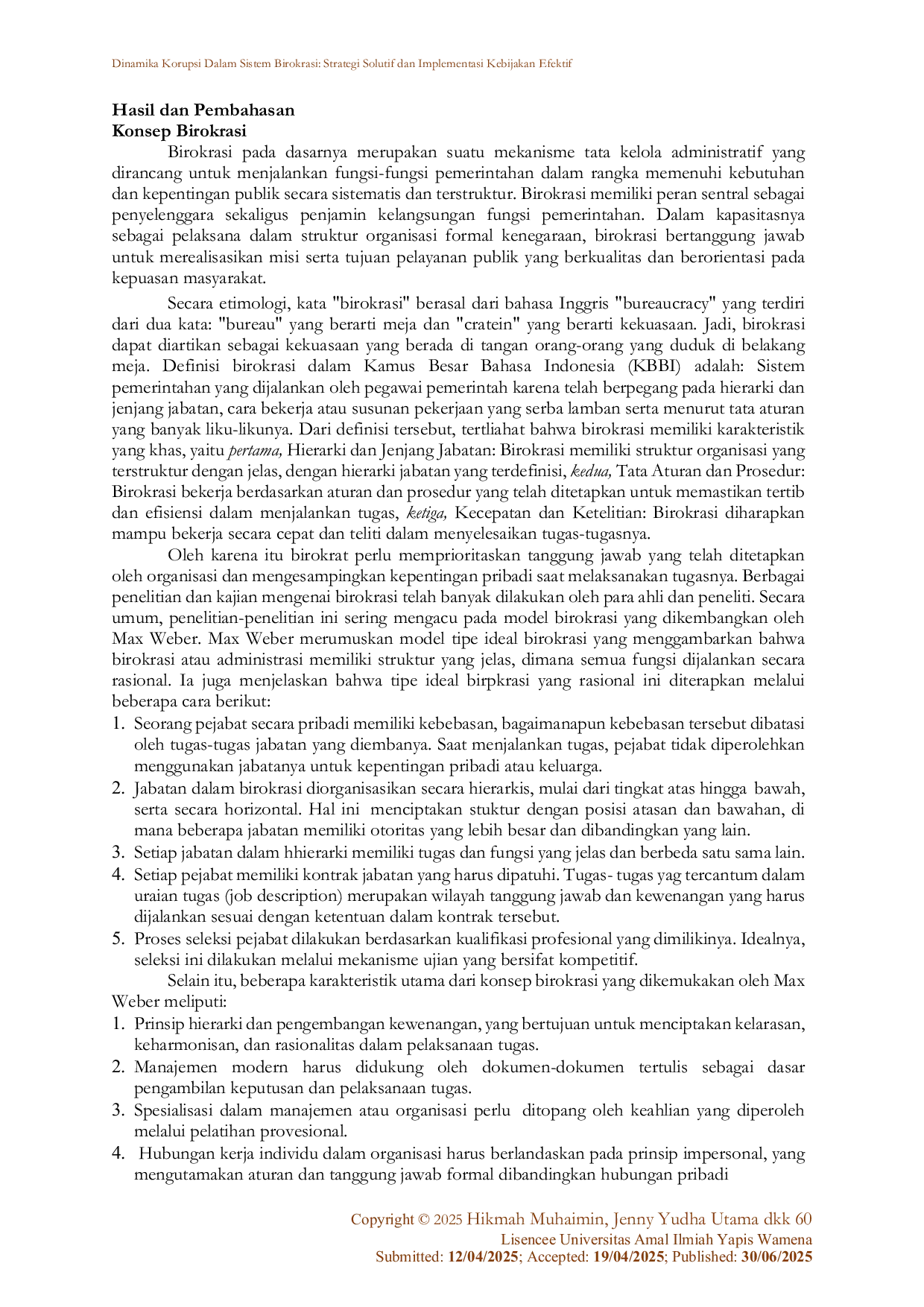 JURIS Dinamika Korupsi Dalam Sistem Birokrasi Strategi Solutif dan Implementasi Kebijakan Efektif