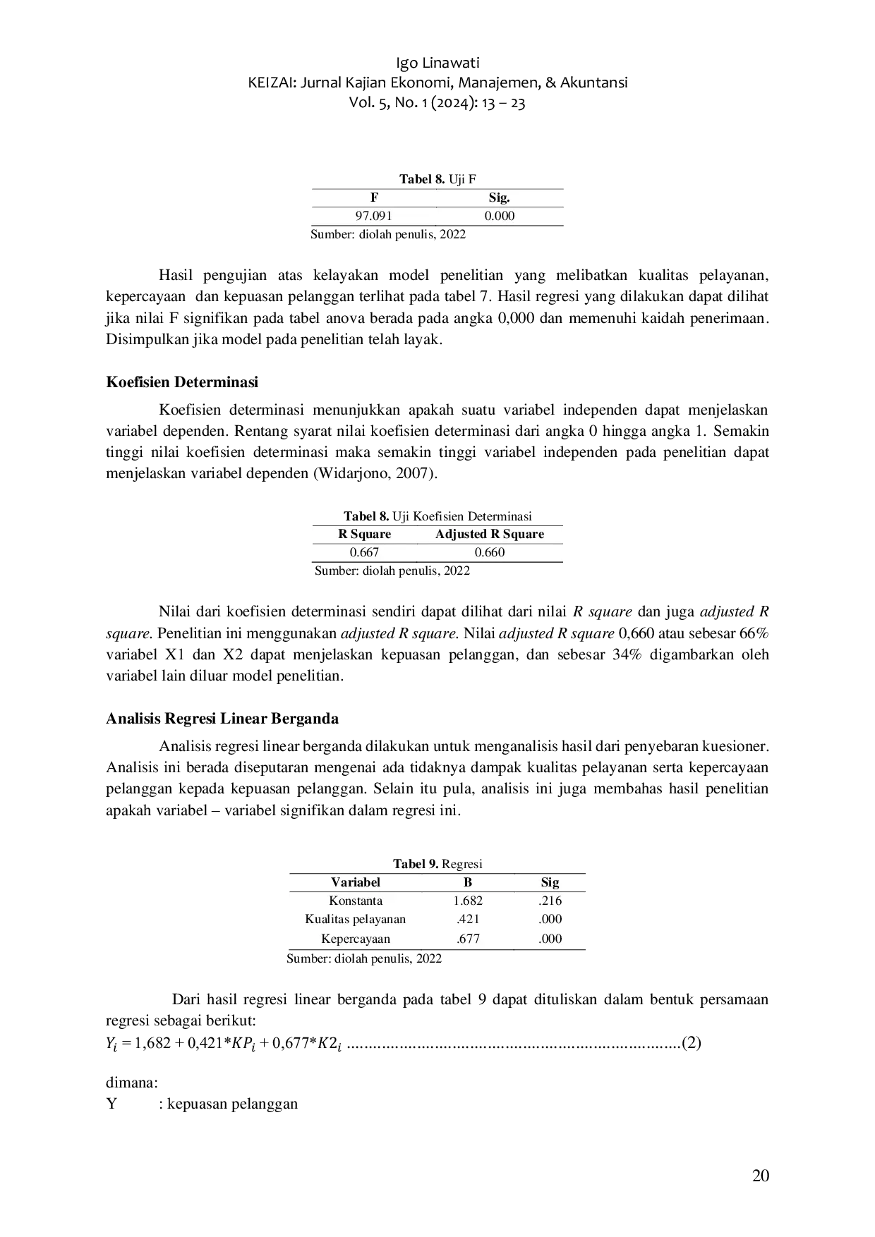 JURIS Peran Kepercayaan Konsumen dan Kualitas Layanan terhadap Kepuasan Pelanggan