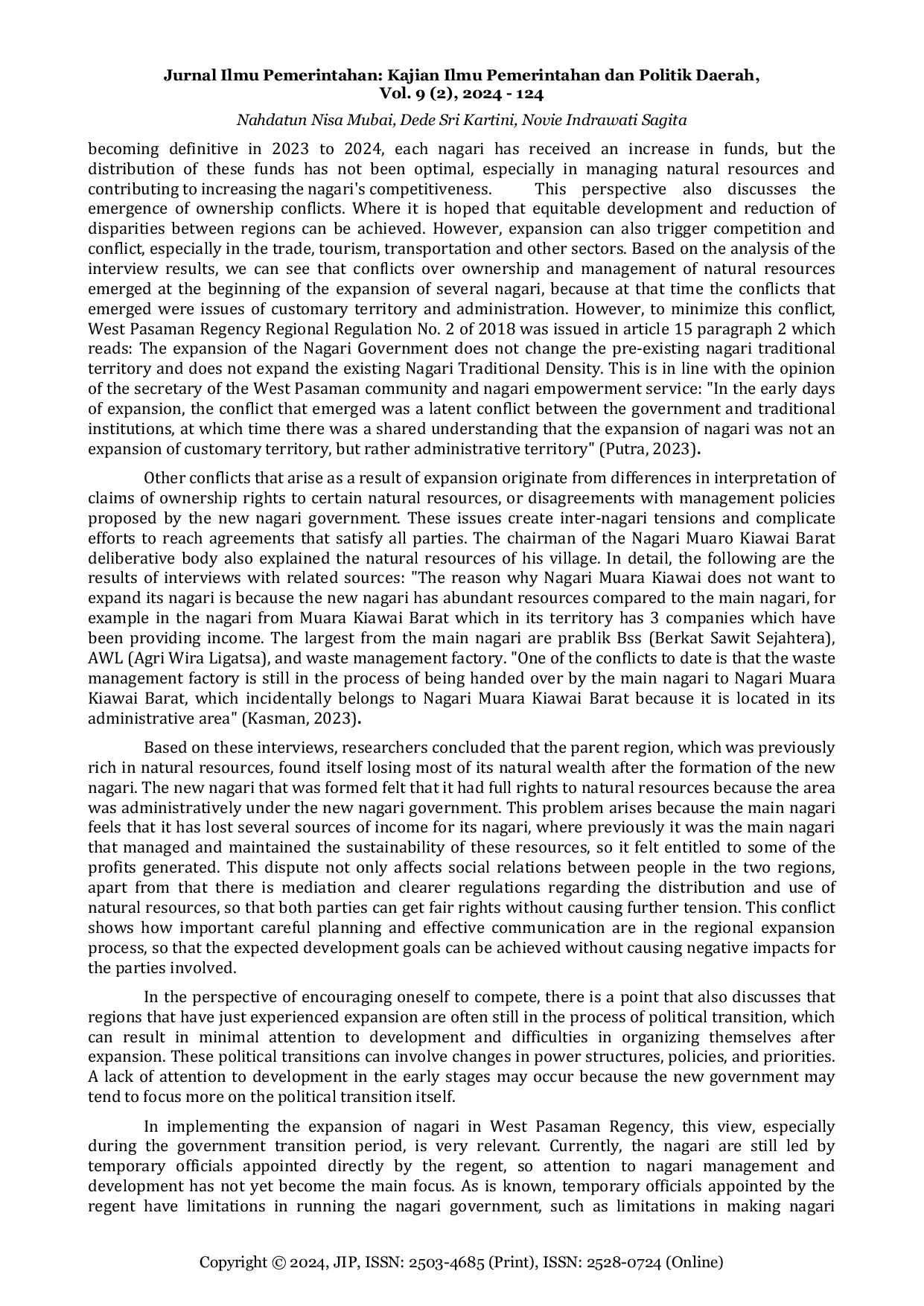 JURIS The Creation of new autnonomous regions Is this a solution for regional welfare