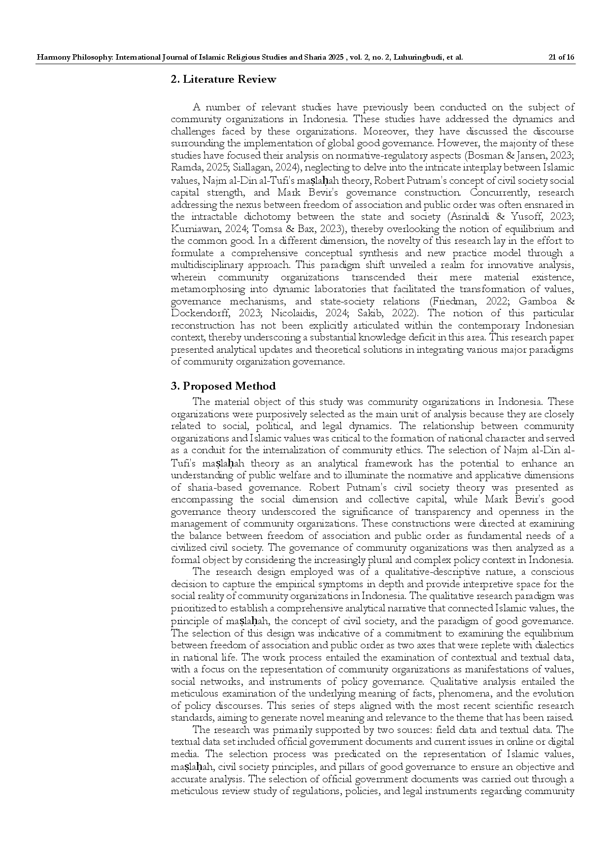 juris Islamic Values Based Reconstruction of Community Organizations Governnce The Context of Balancing Freedom of Association and Public Order in Indonesia