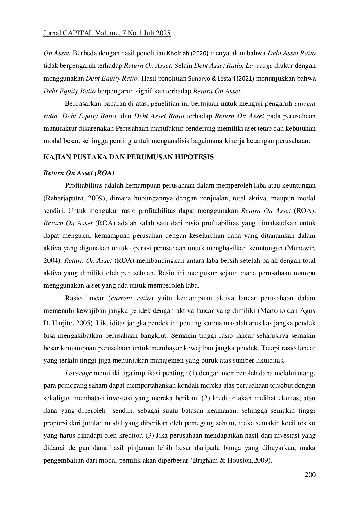 JURIS Kinerja Keuangan Dalam Sorotan Apa Yang Mempengaruhinya