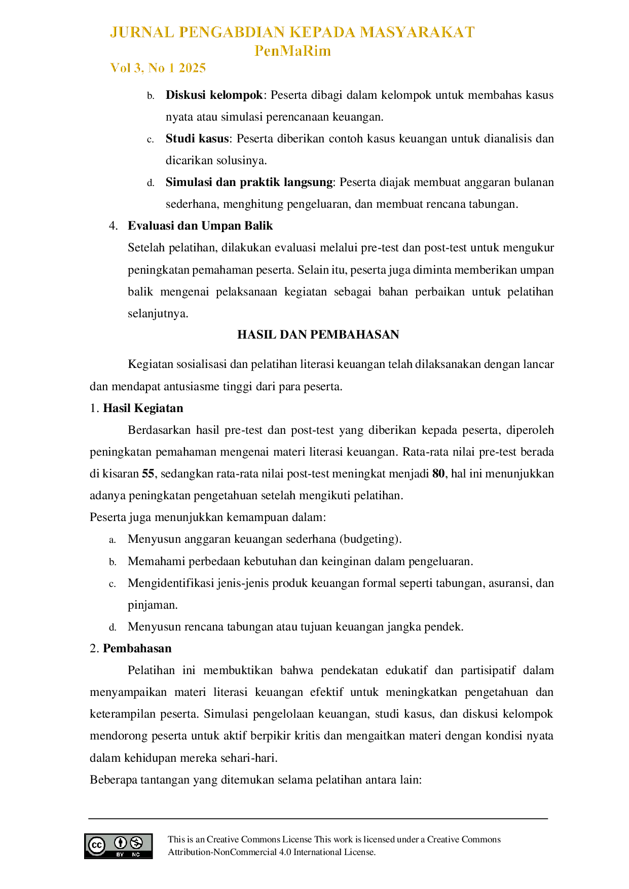 JURIS Sosialisasi Pelatihan Literasi Keuangan