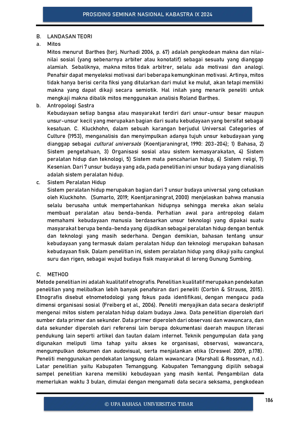 juris Mitos Pacul Suru dan Rigen dari Perspektif Antropologi Sastra Studi Etnografi di Wilayah Gunung Sumbing
