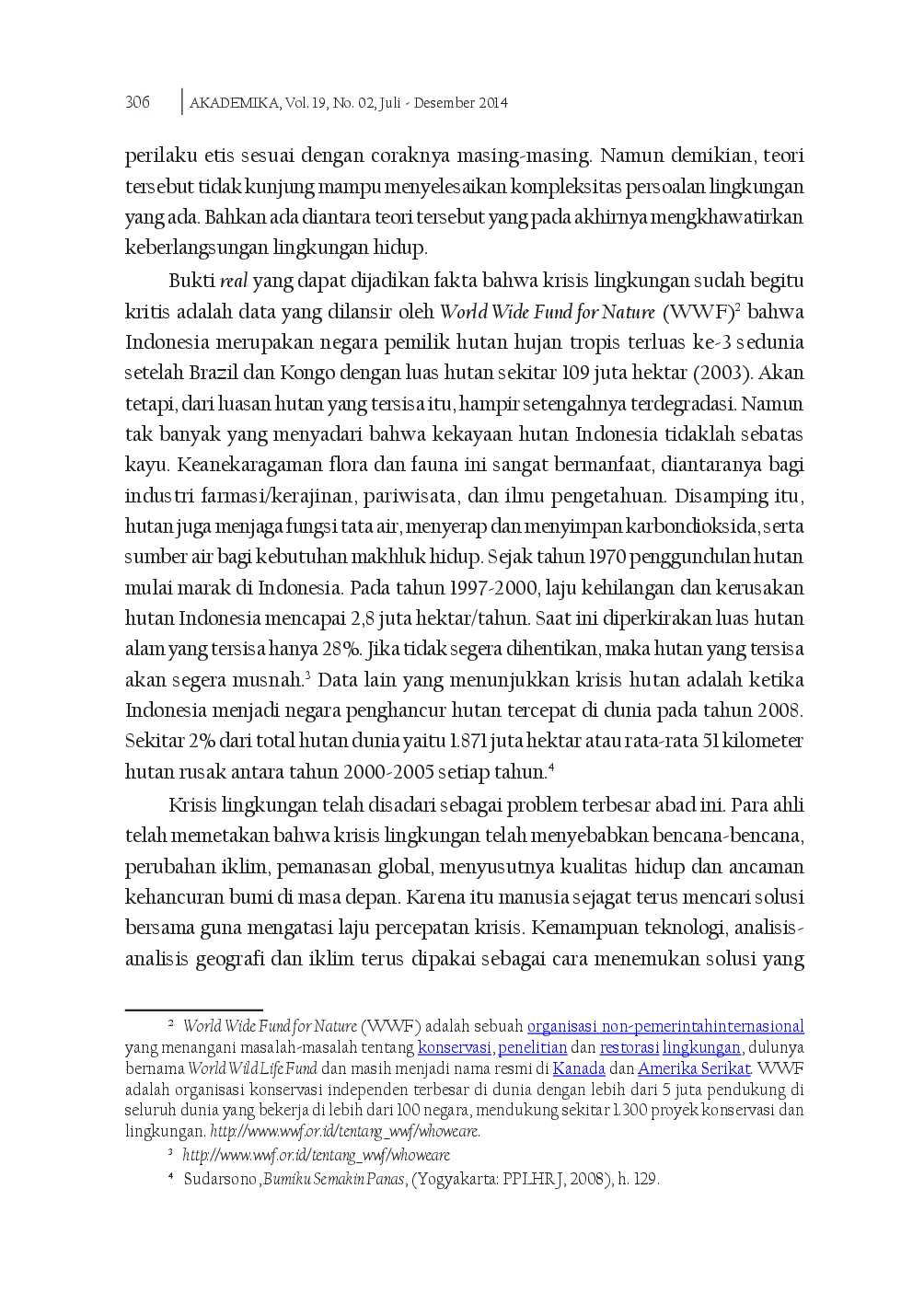 juris Konservasi Alam Dalam Perspektif Etika Islam Tantangan Dan Tuntutan Globalisasi