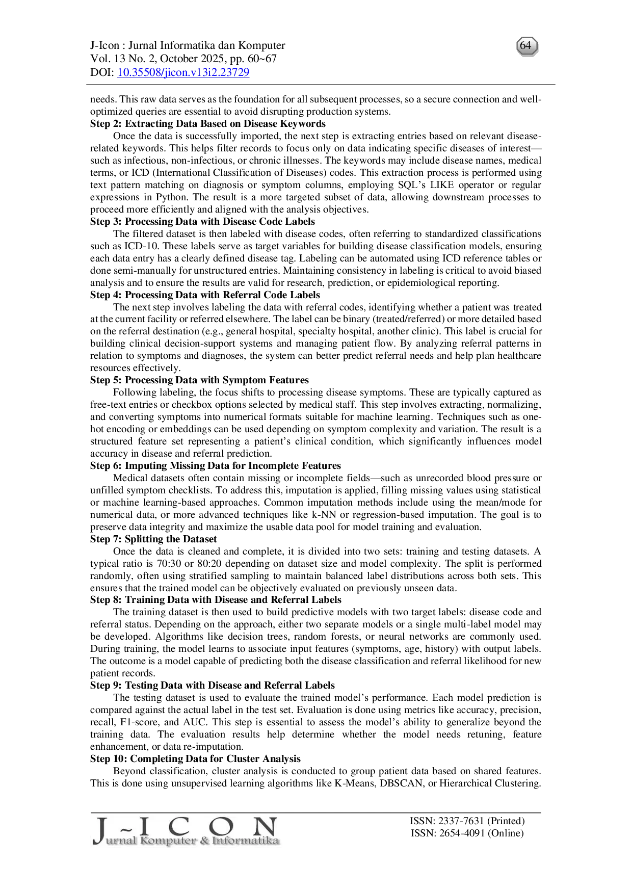 JURIS Constructing a Dataset for Infectious Disease Prediction and Spatial Cluster Analysis