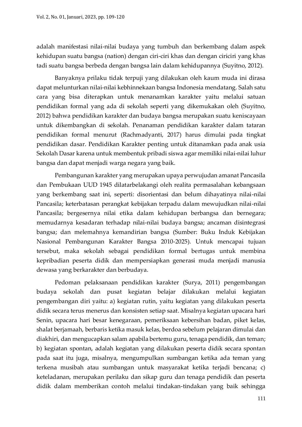 JURIS Penguatan Nilai Nilai Pancasila Dalam Membentuk Karakter Peserta Didik Melalui Budaya Sekolah