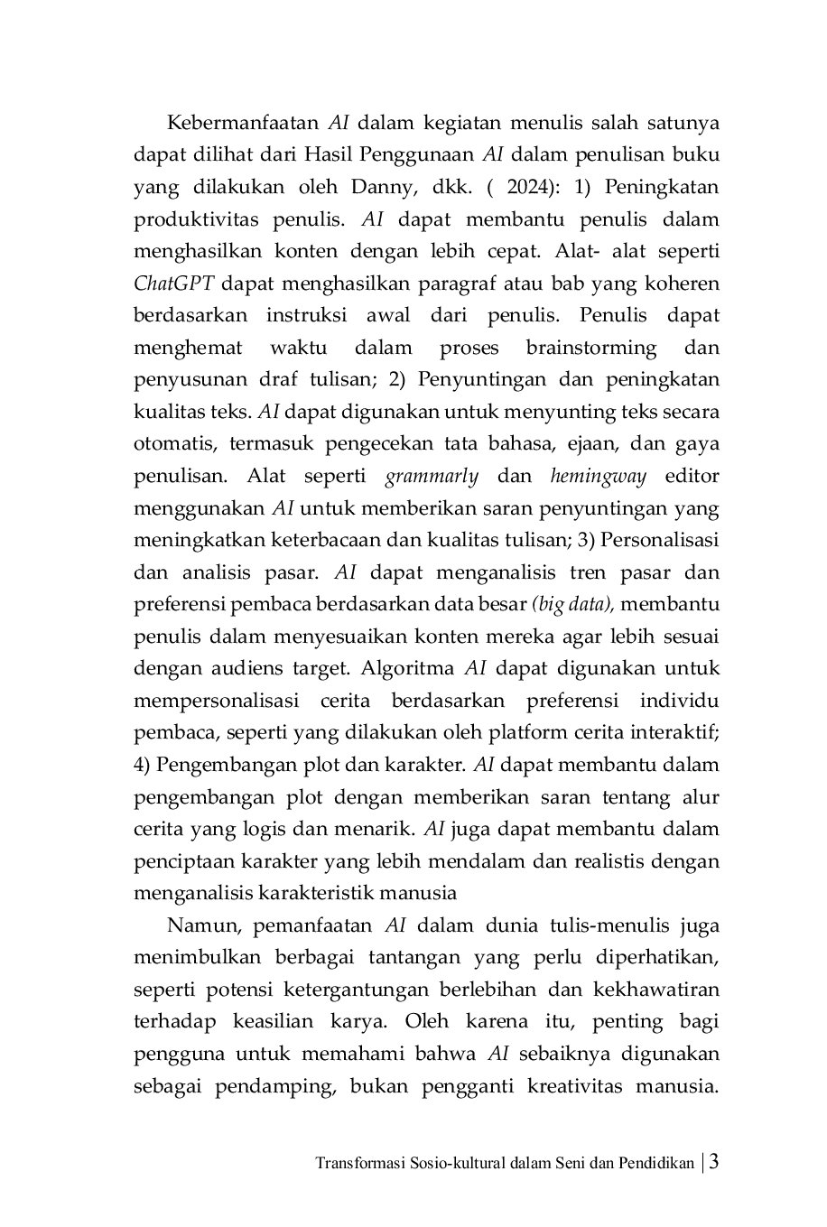 JURIS AI Sebagai Mitra Belajar Inovasi dan Tantangan dalam Menulis di Era Digital