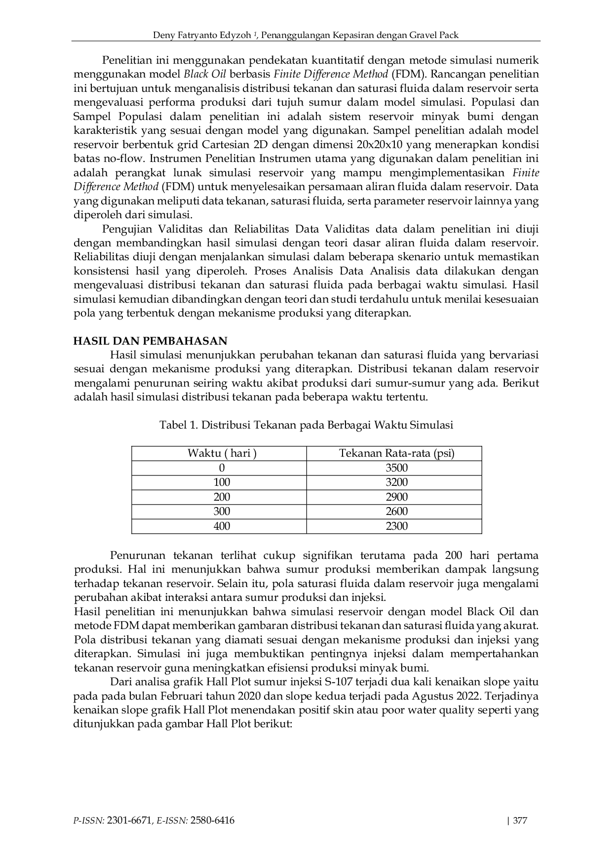 JURIS Penanggulangan Kepasiran Dengan Gravel Pack Berdasarkan Sieve Analysis Di Sumur A 140 Lapangan X