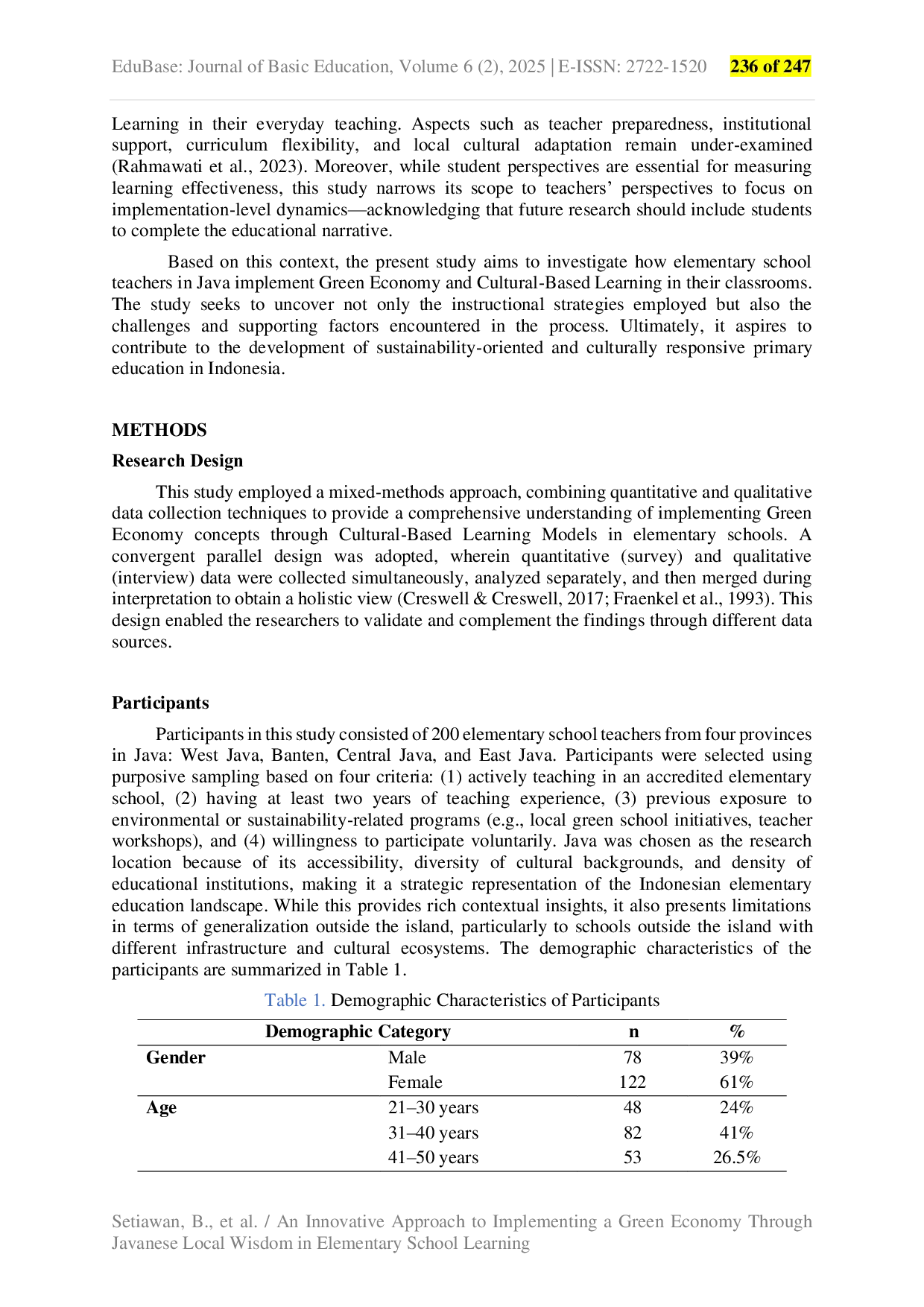 JURIS An Innovative Approach to Implementing a Green Economy Through Javanese Local Wisdom in Elementary School Learning
