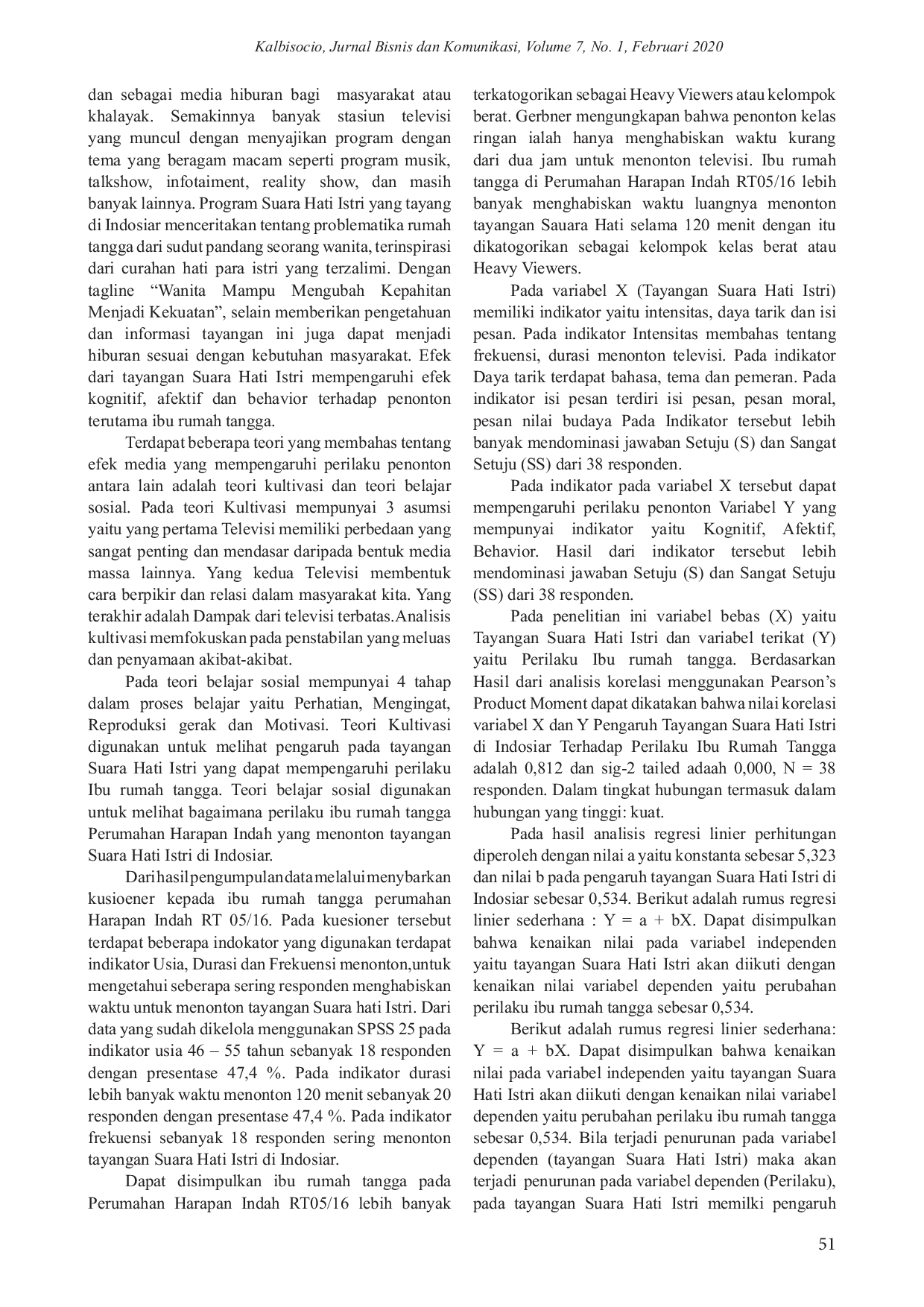 JURIS Pengaruh Tayangan Suara Hati Istri di Indosiar Terhadap Perilaku Ibu Rumah Tangga