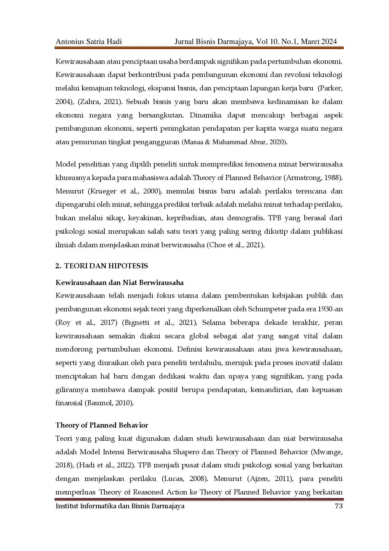 juris Peran Identitas Diri Mahasiswa Sebagai Moderator Dalam Kerangka Kerja Kewirausahaan