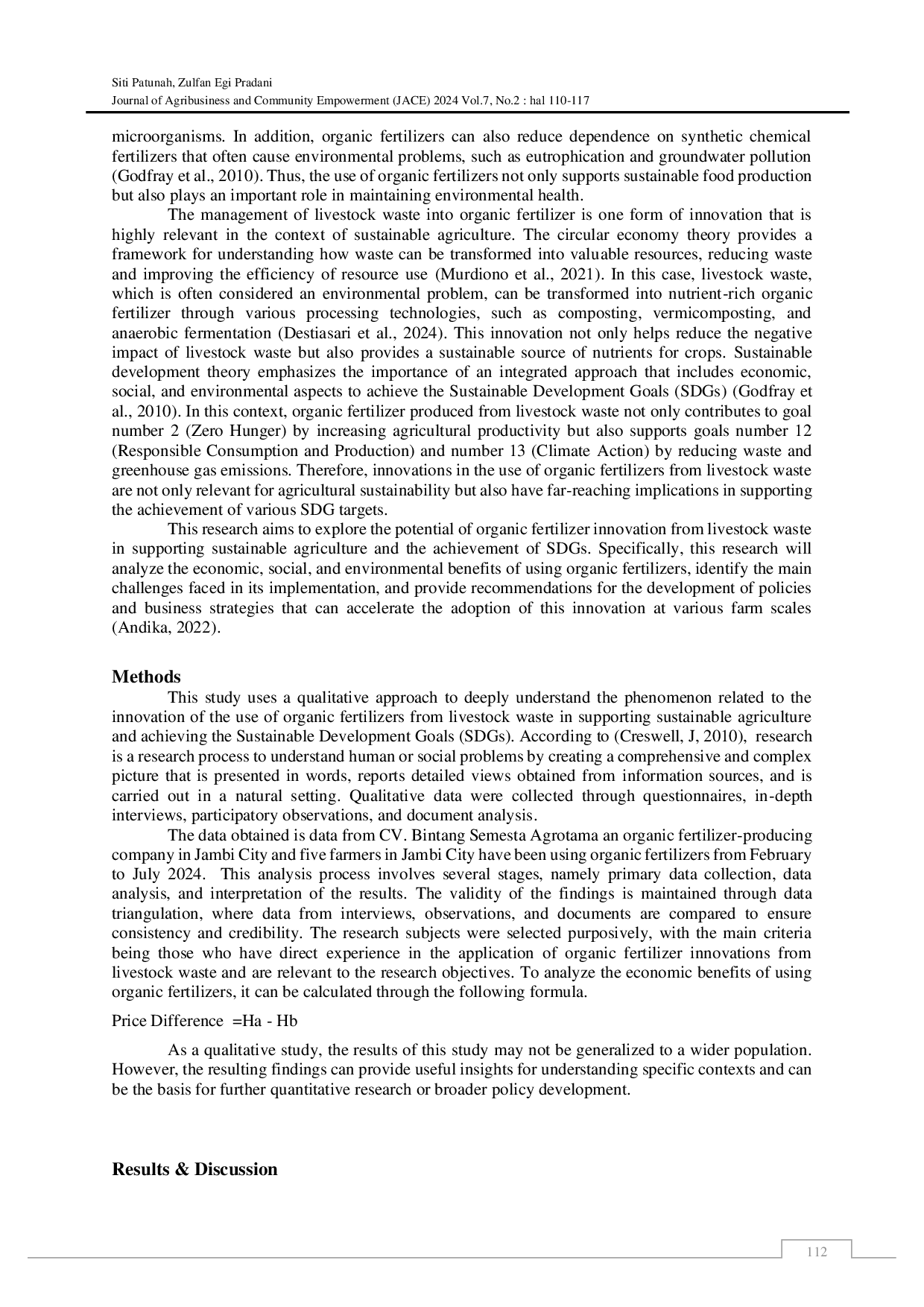 JURIS Sustainable Agriculture to Support SDGs Through Innovation of Organic Fertilizer from Livestock Waste