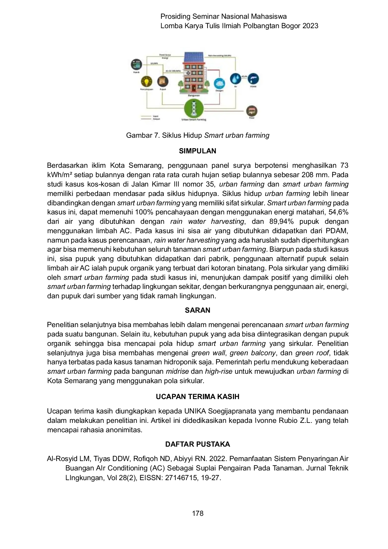 JURIS Smart Urban Farming Dengan Panel Surya Air Hujan Dan Limbah Ac Pada Gedung Bertingkat Semarang