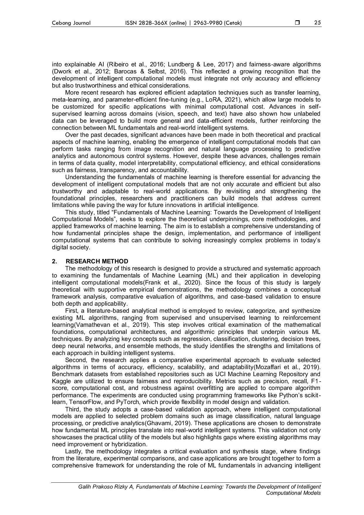 JURIS Fundamentals of Machine Learning Towards the Development of Intelligent Computational Models