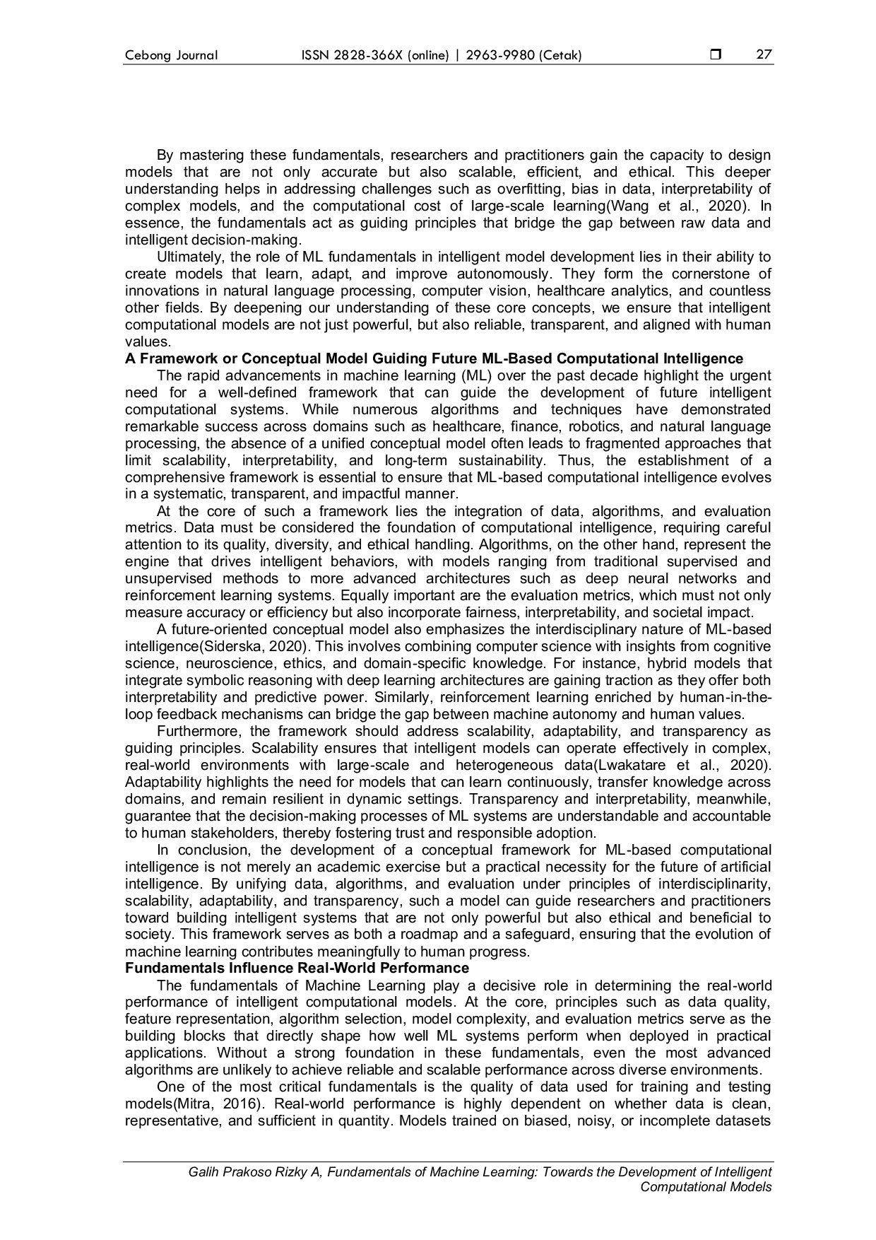 JURIS Fundamentals of Machine Learning Towards the Development of Intelligent Computational Models