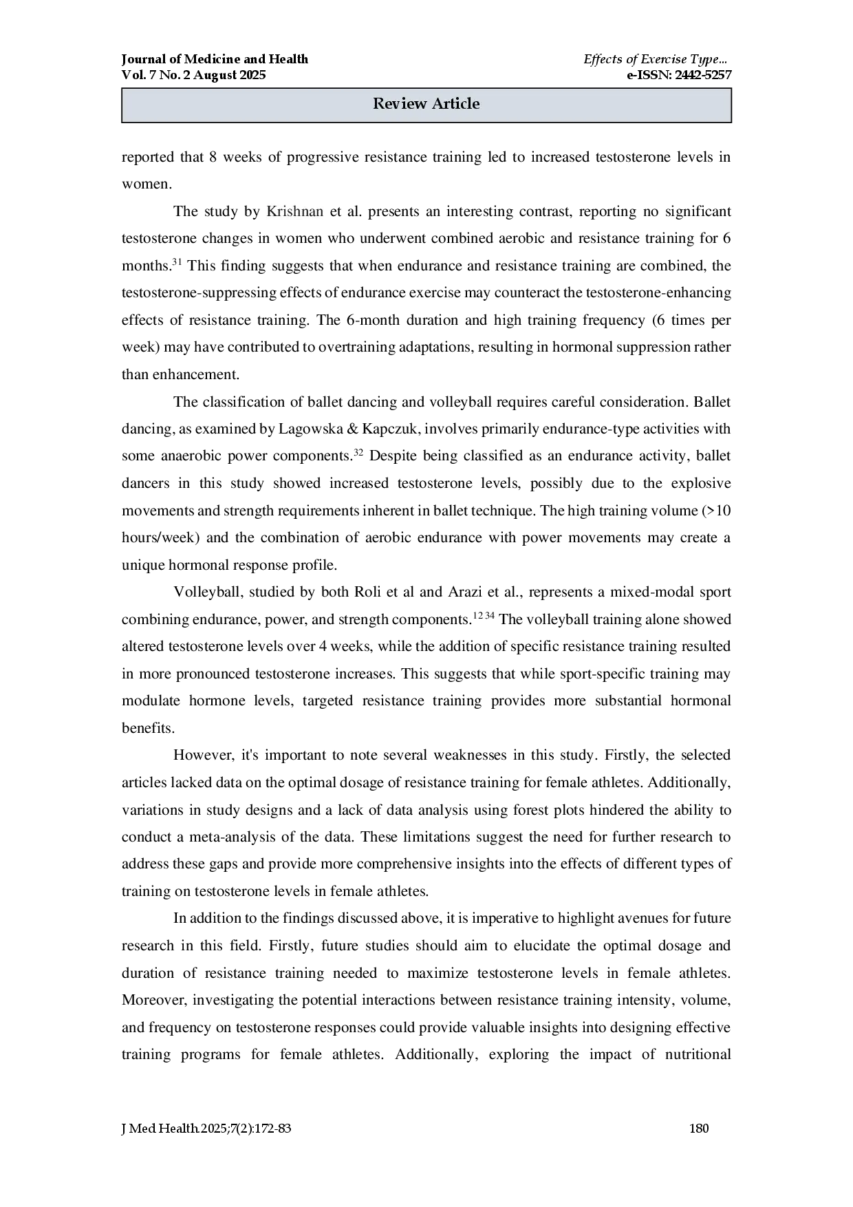 juris Effects of Exercise Type on Testosterone Levels in Female Athletes A Systematic Review