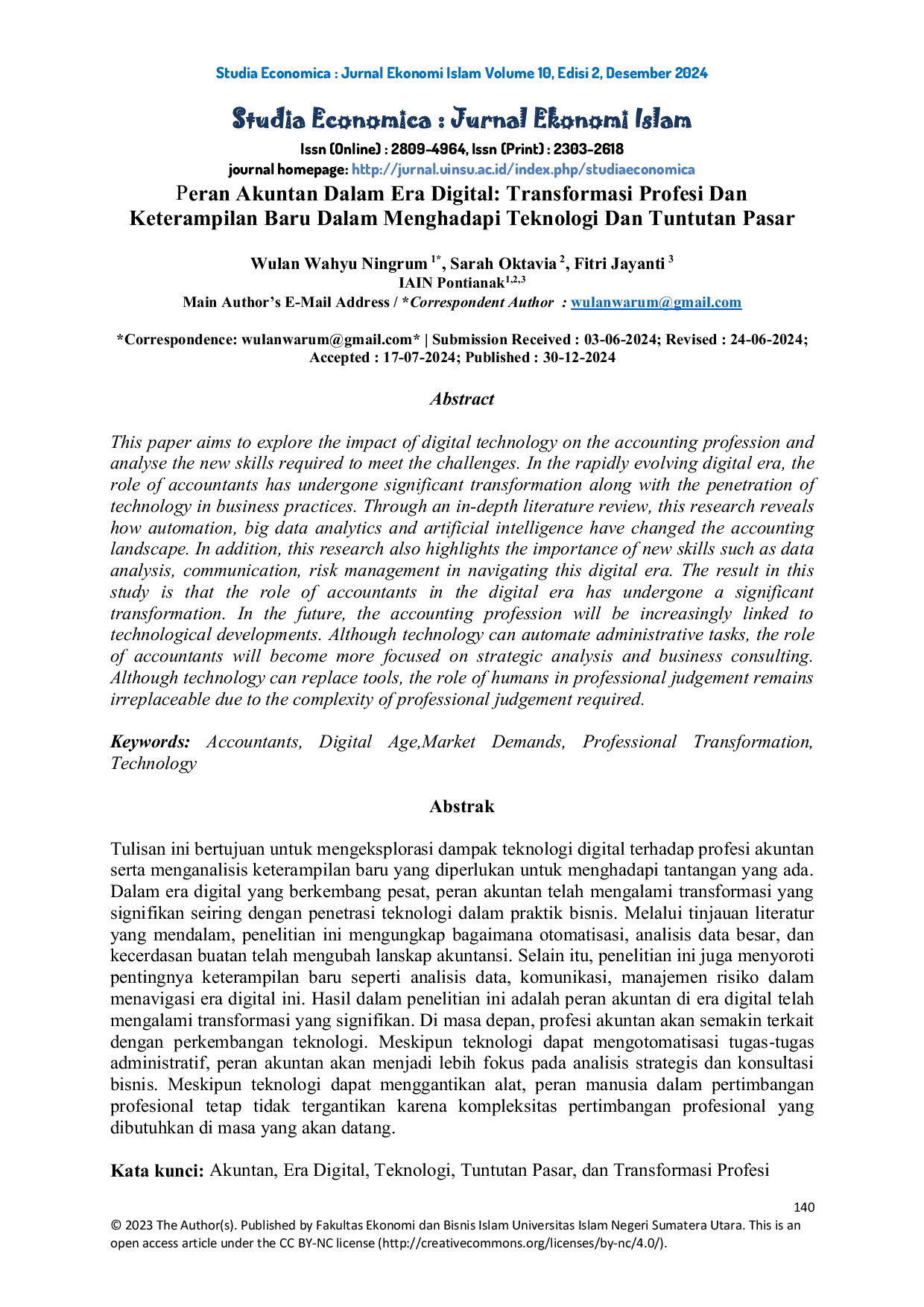 JURIS Peran Akuntan Dalam Era Digital Transformasi Profesi Dan Keterampilan Baru Dalam Menghadapi Teknologi Dan Tuntutan Pasar